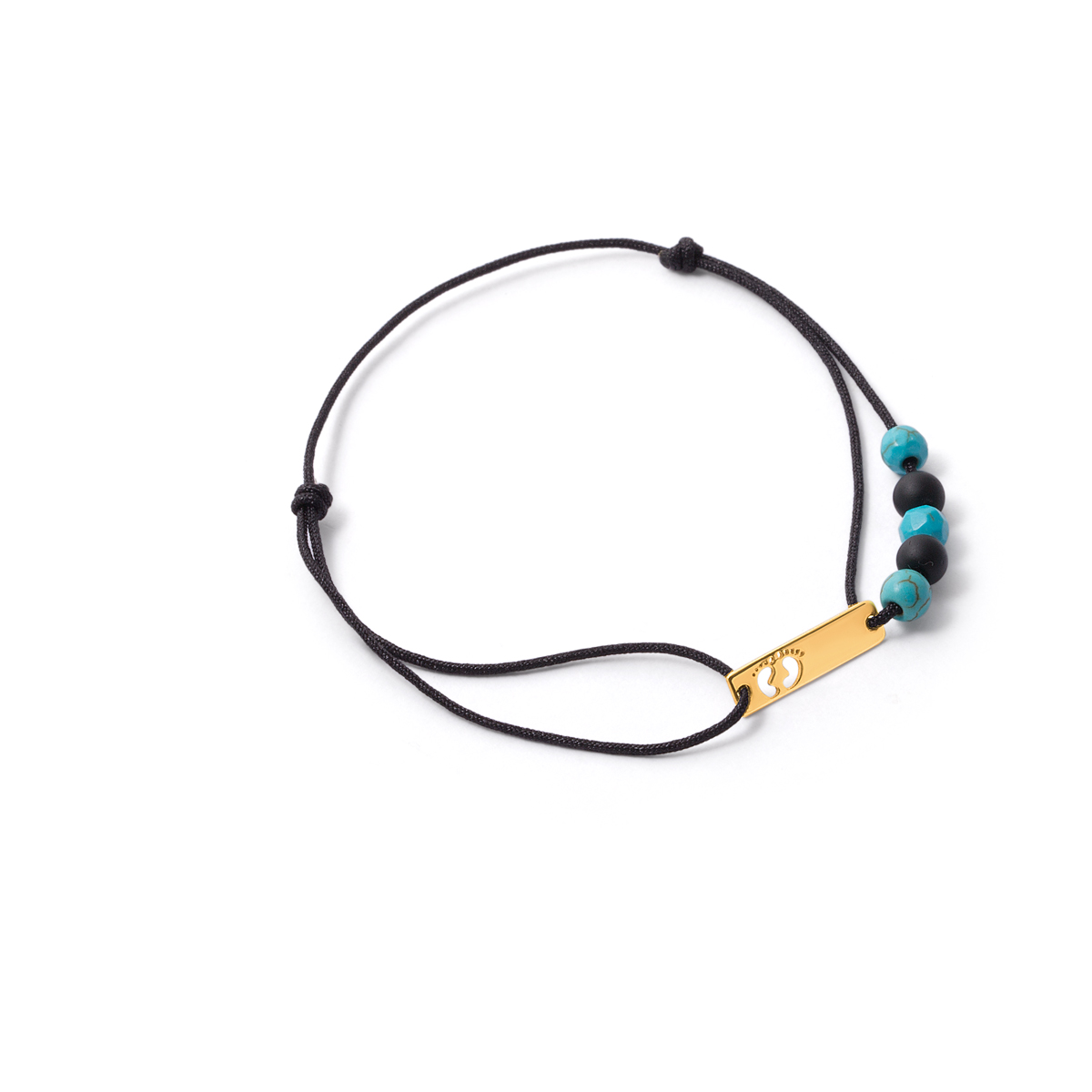 Foot print woven gold bracelet g