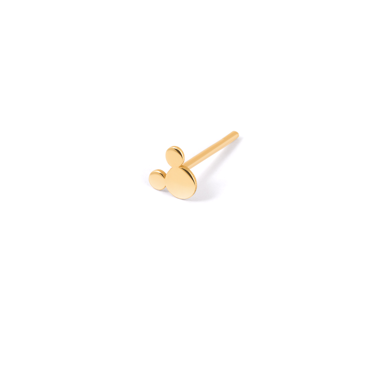 Gold single earring of Mickey Mouse g