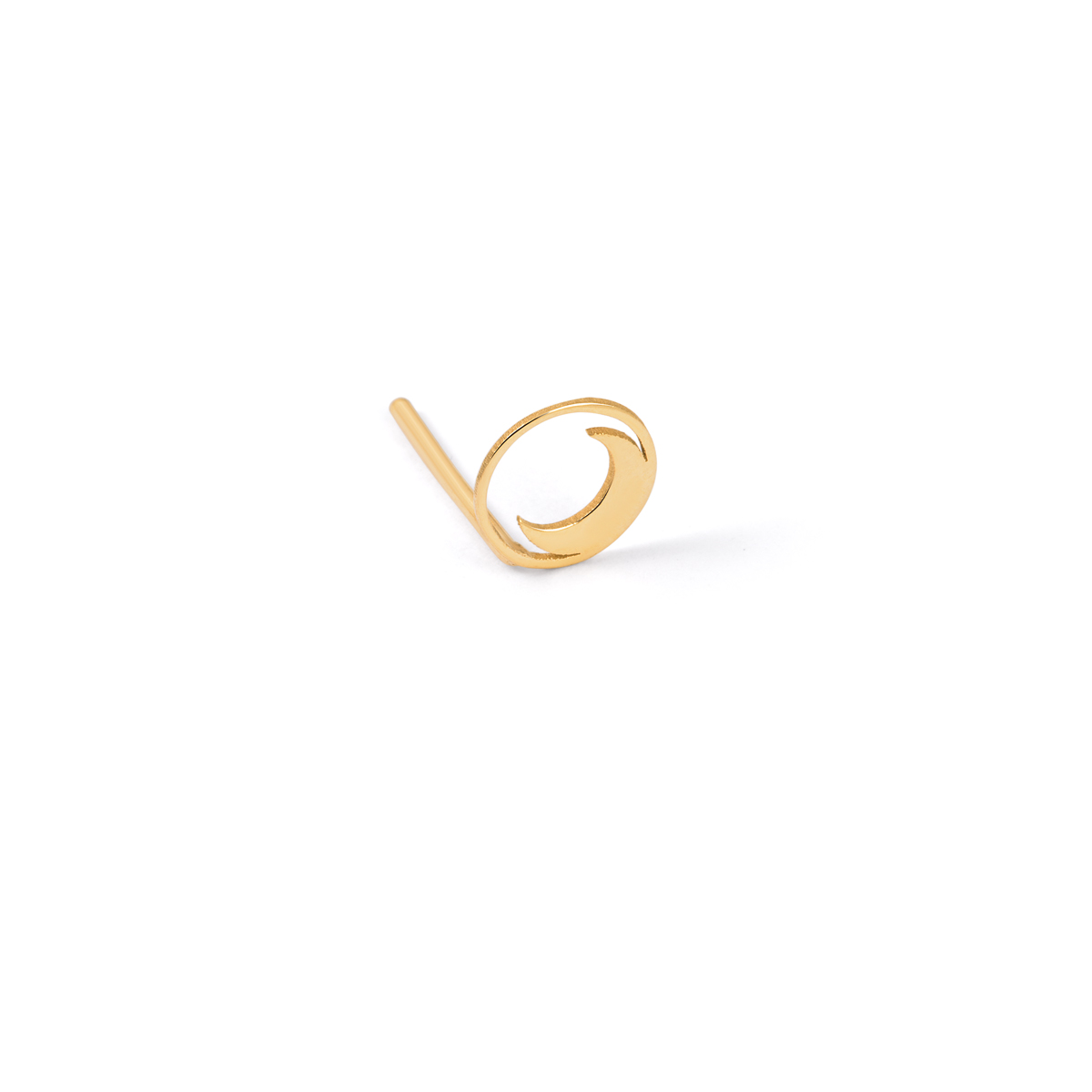 Moon gold single earring g