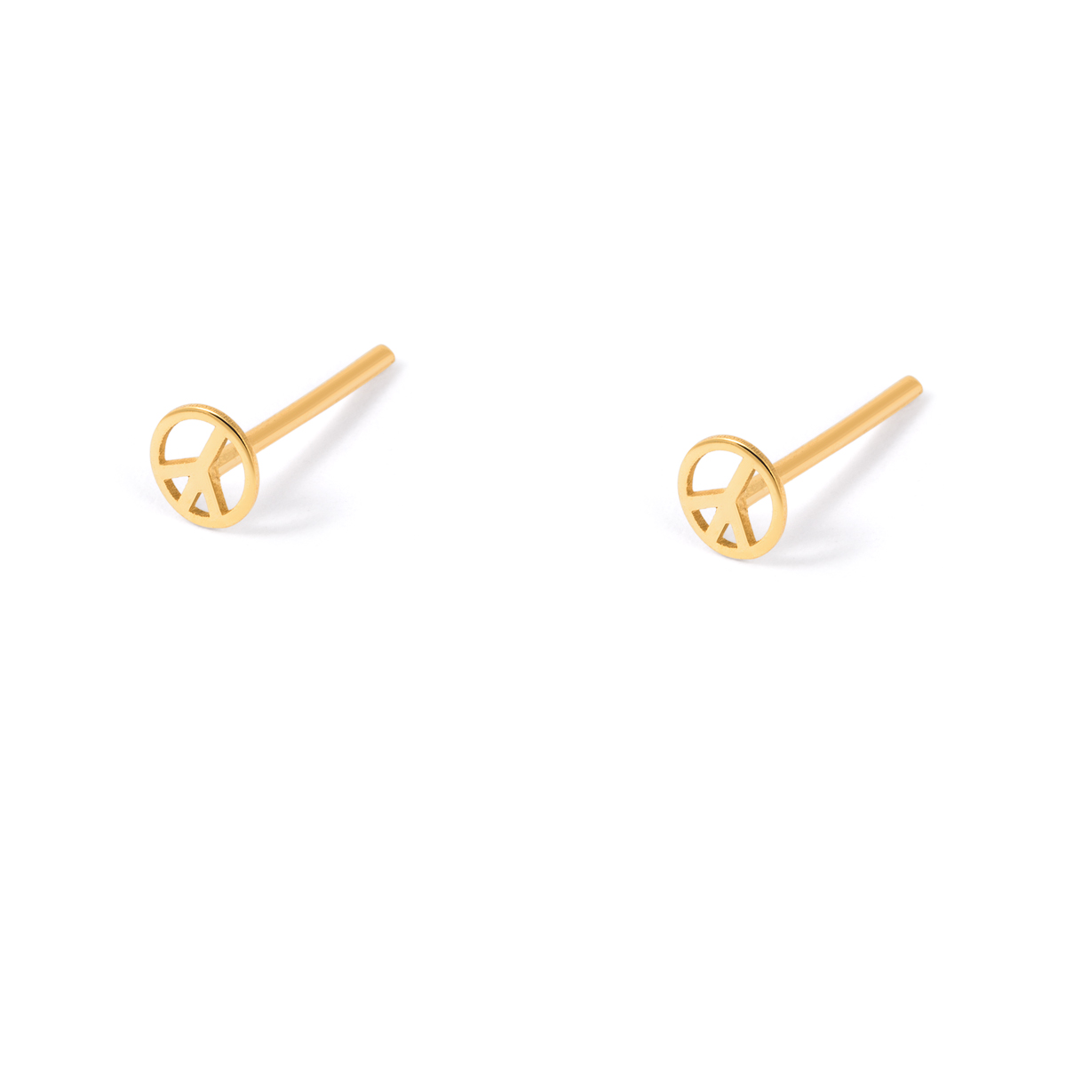 Peace gold earrings g