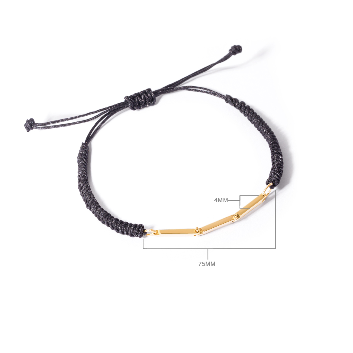 دستبند طلا بافت خط آدرین - تصویر 4