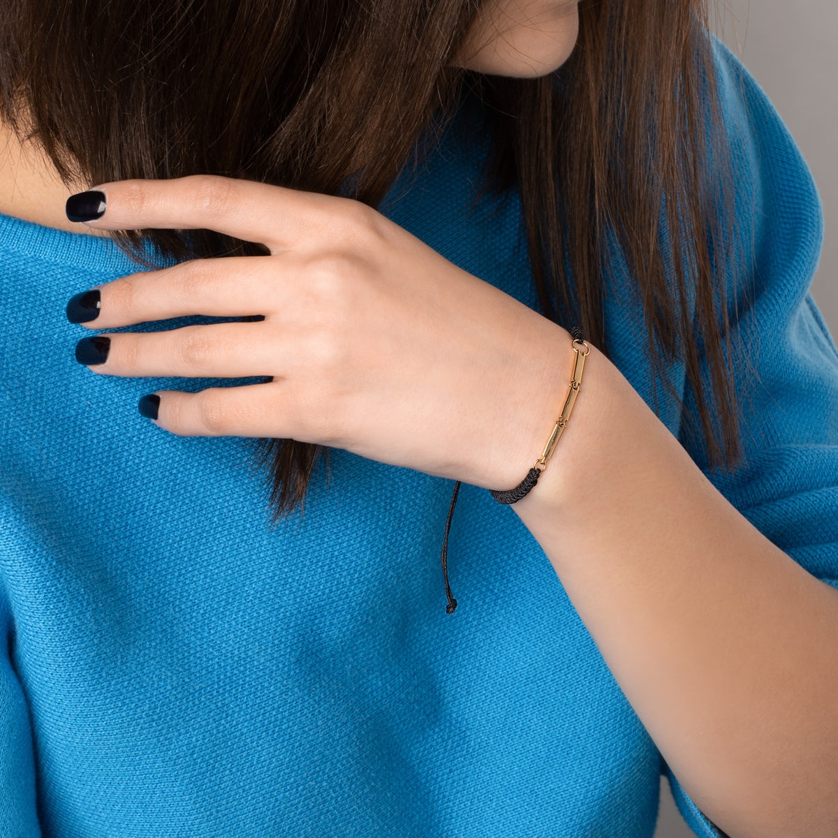 دستبند طلا بافت خط آدرین - تصویر 3