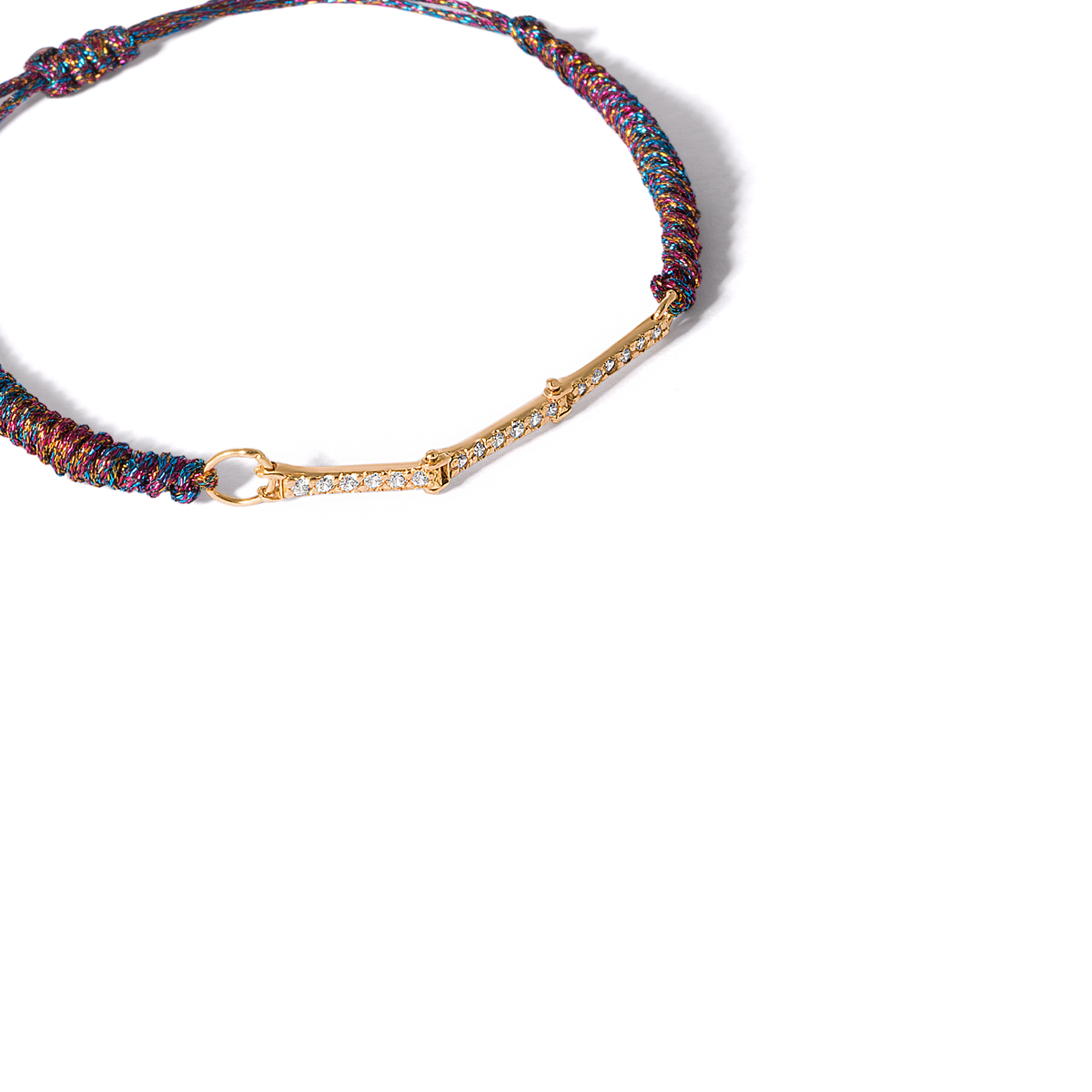 دستبند طلا بافت خط دارینا - تصویر 5