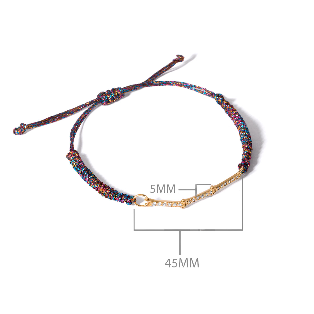 دستبند طلا بافت خط دارینا - تصویر 4