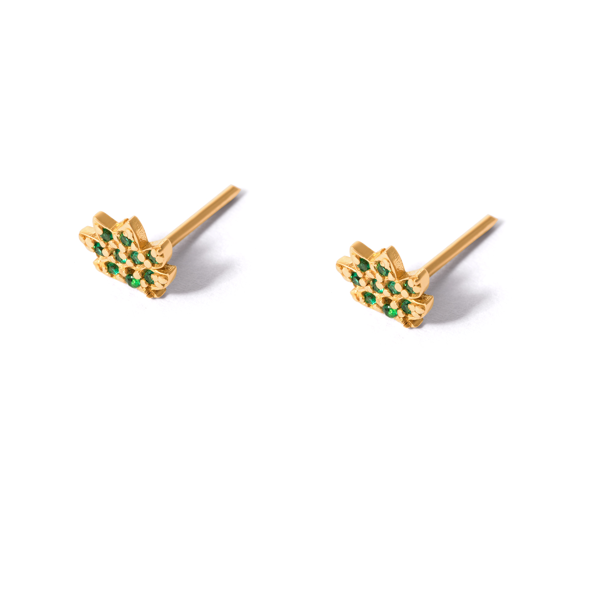 Monstera leaf gold earrings g