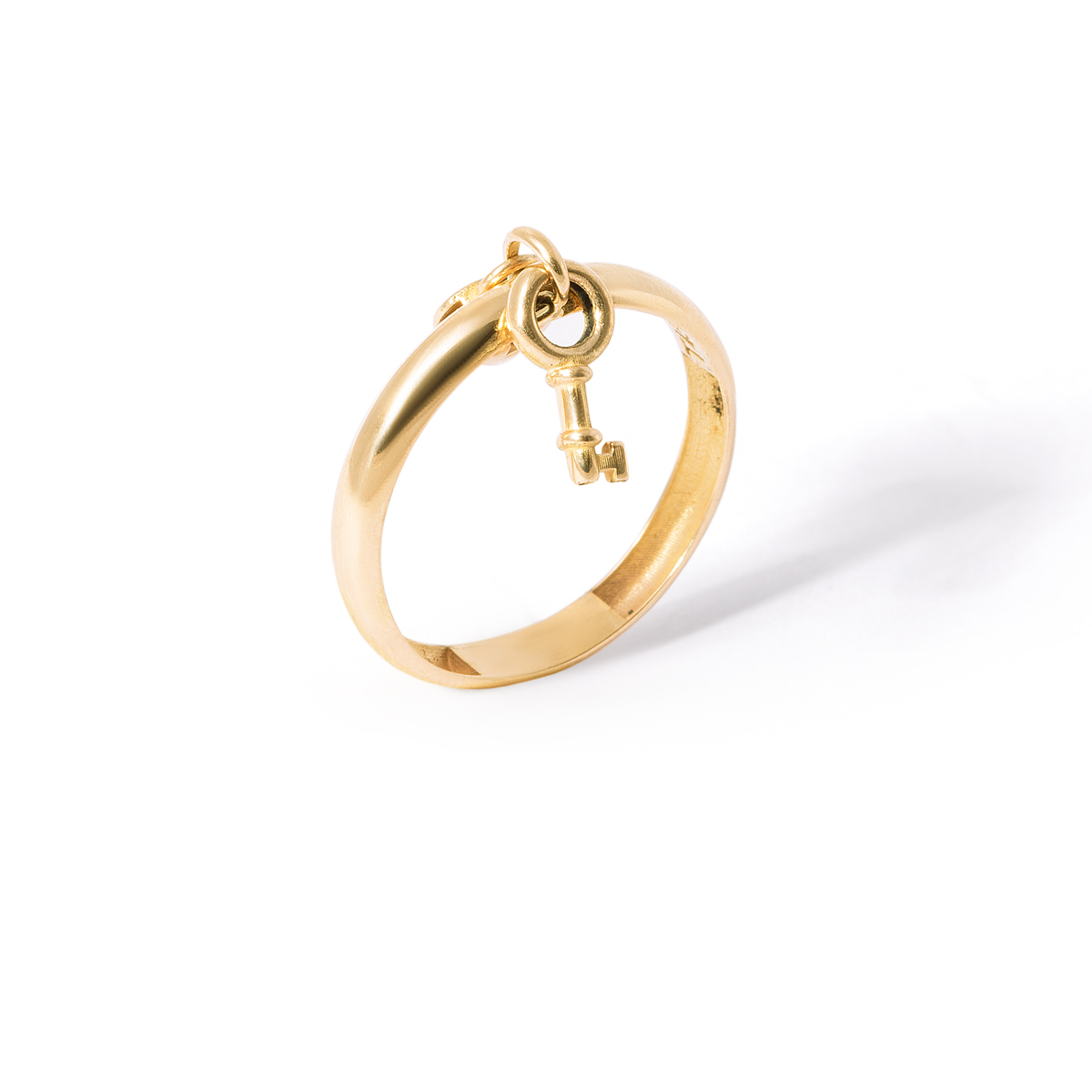 انگشتر طلا قلب و کلید - تصویر 4