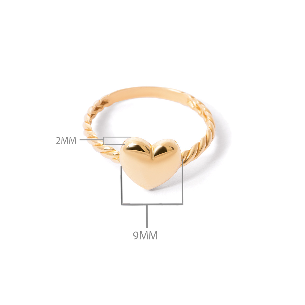 انگشتر طلا قلب مارتیا - تصویر 4