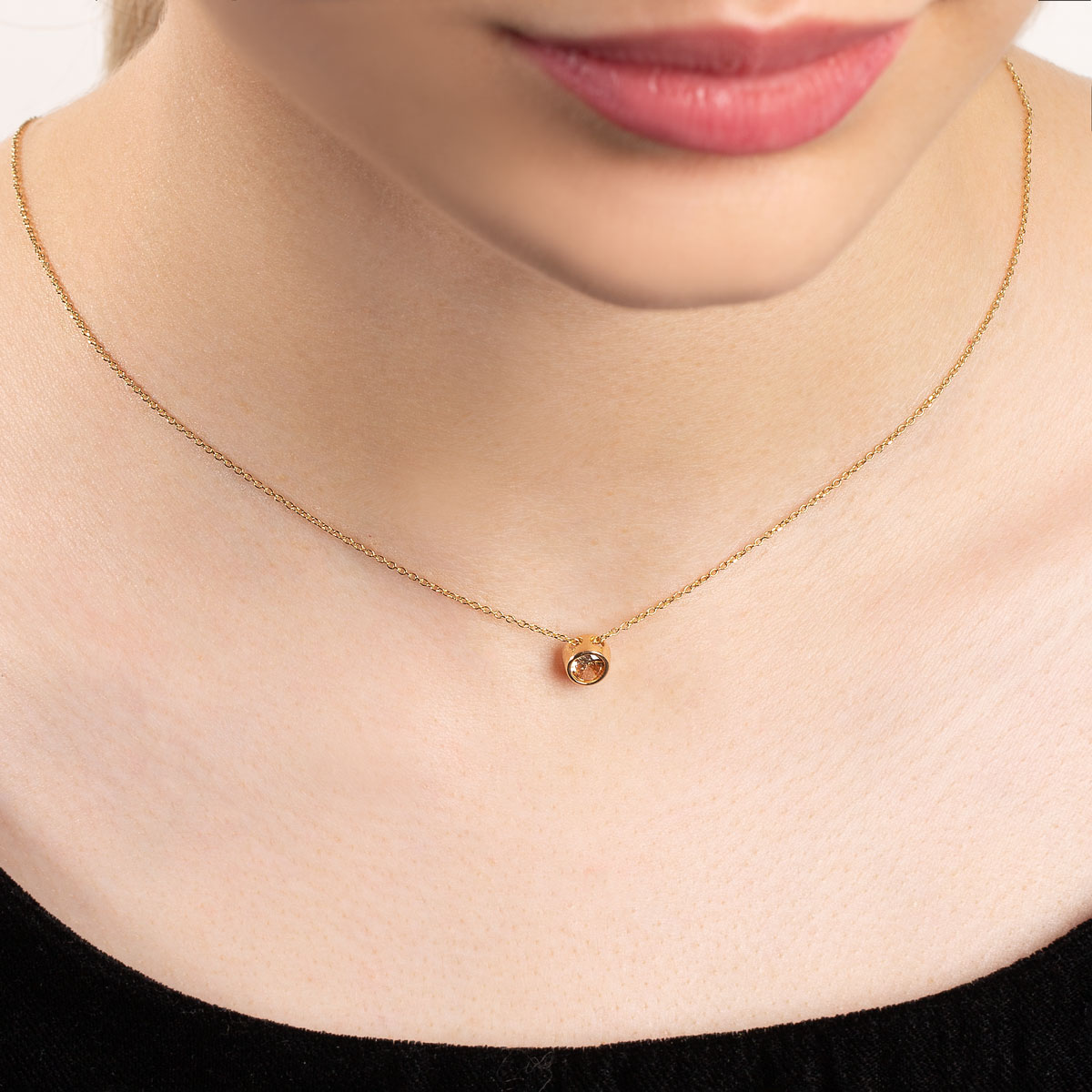 گردنبند طلا دایره نارملا طلایی - تصویر 3