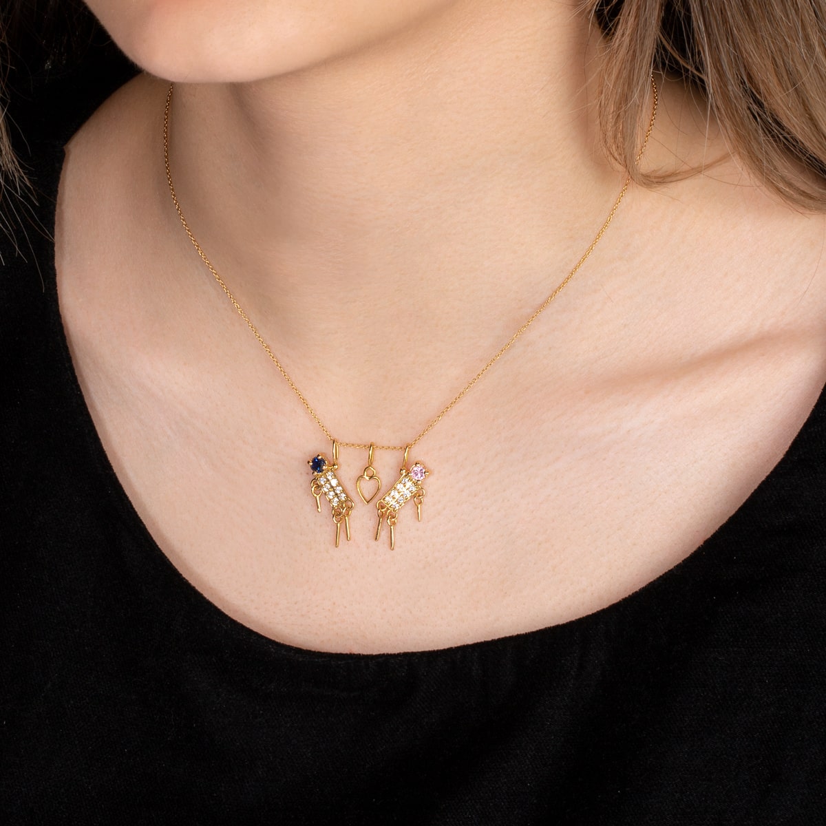 گردنبند طلا رومئو و ژولیت - تصویر 3