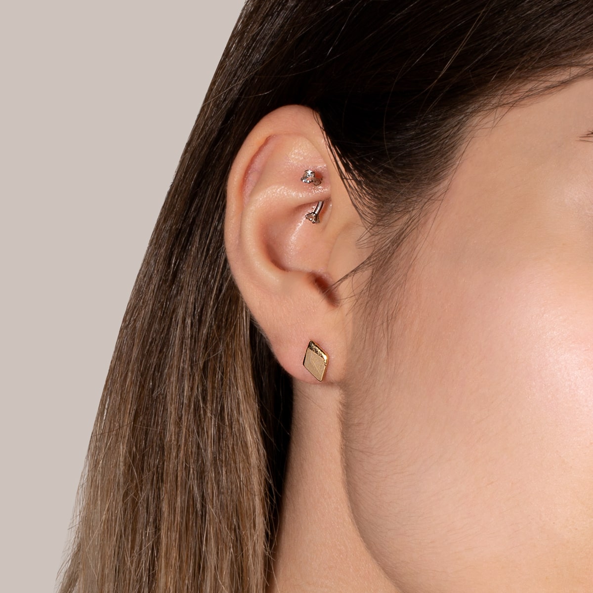 گوشواره طلا لوزی - تصویر 3