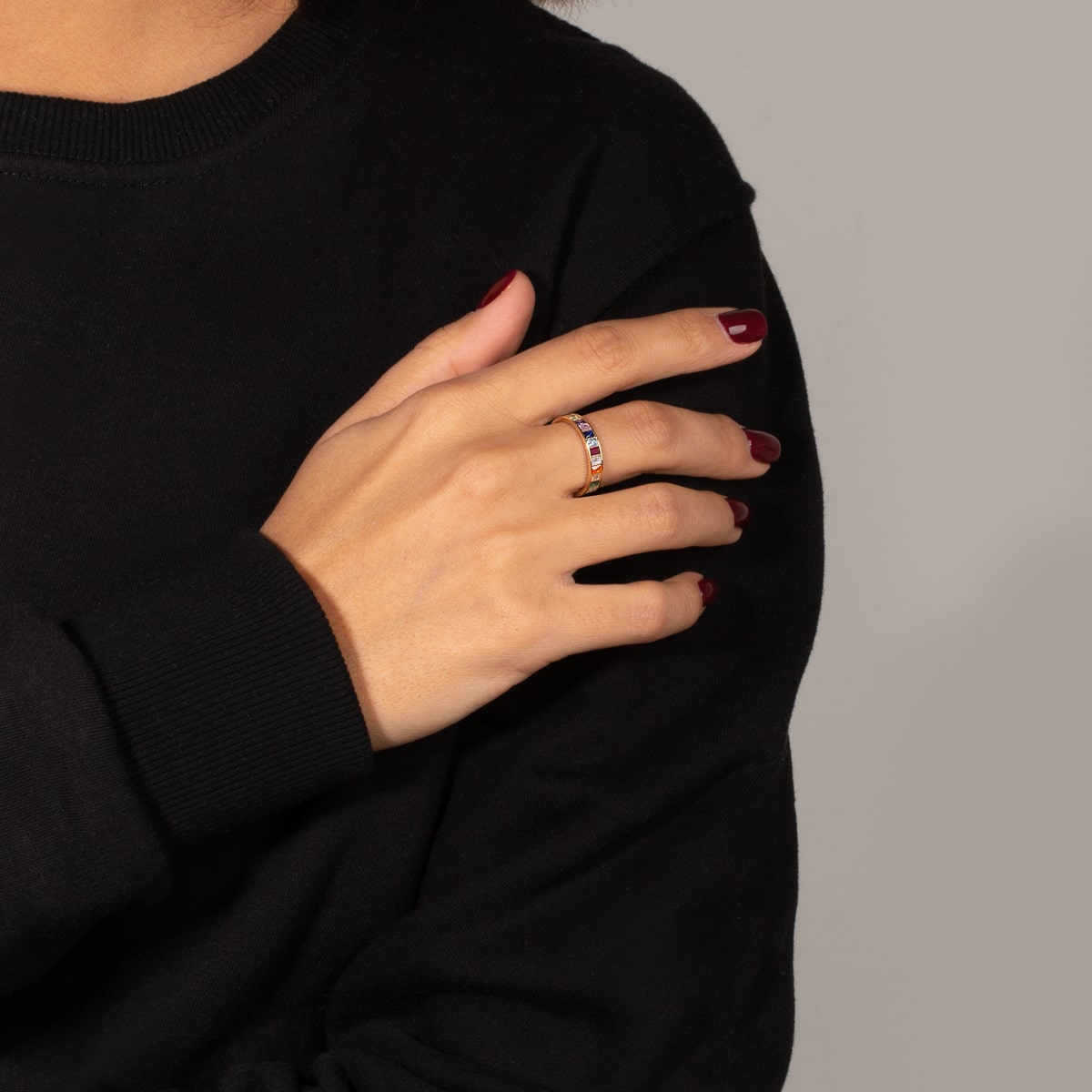 انگشتر طلا رنگین کمان - تصویر 5