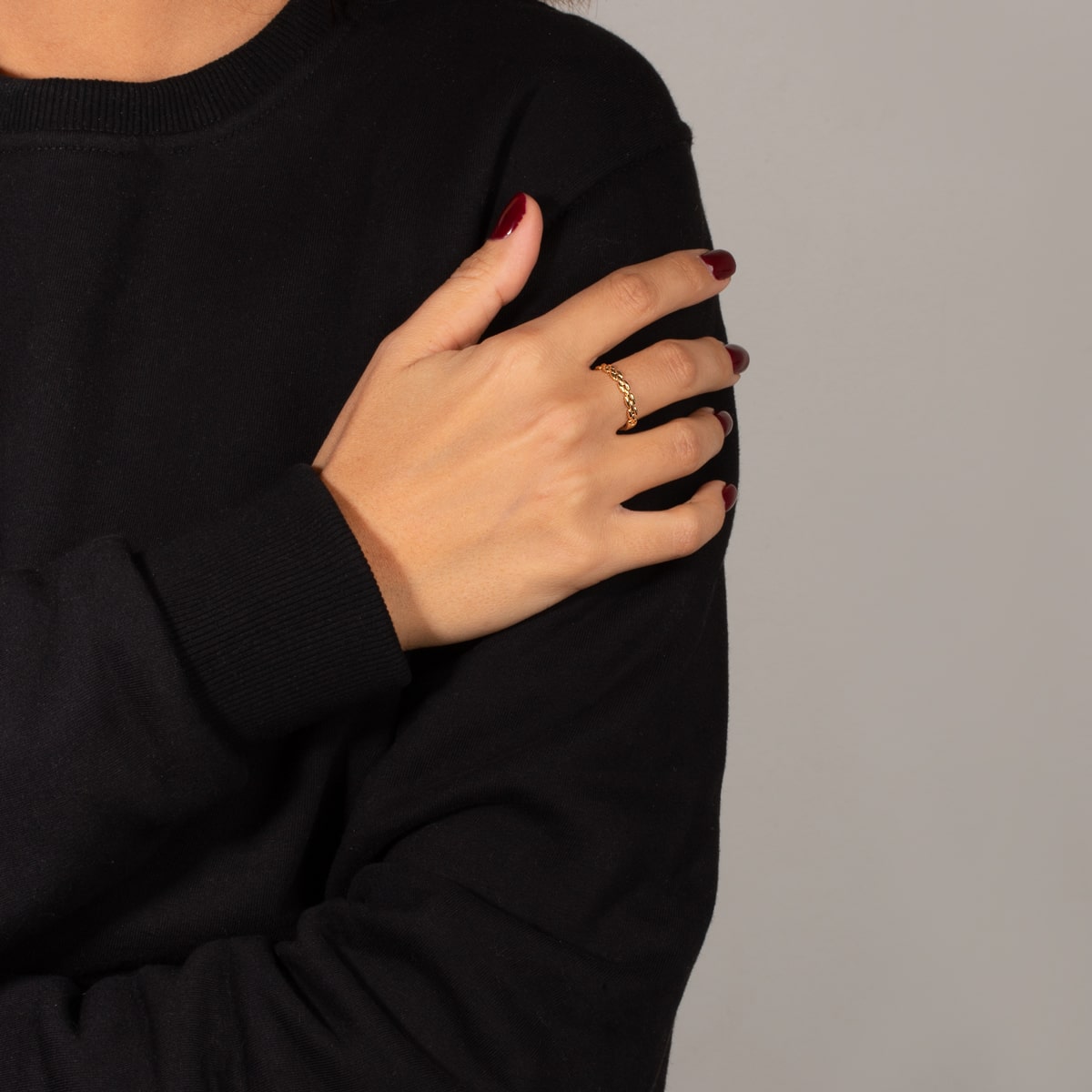 انگشتر طلا زنجیری باریک نیروان - تصویر 5