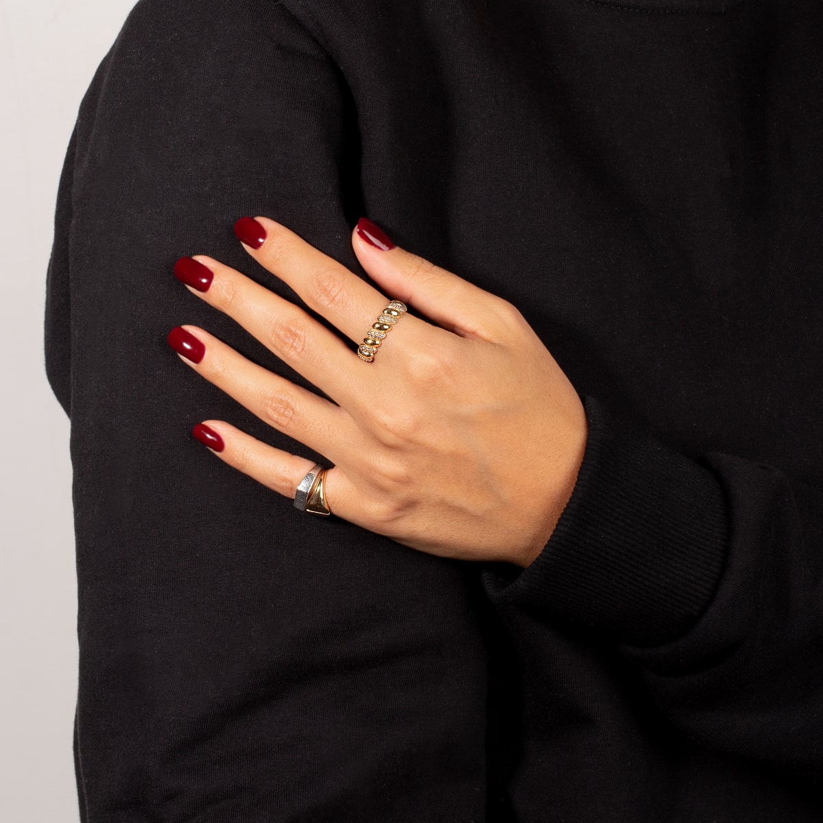 انگشتر طلا صدف نگین دار - تصویر 5