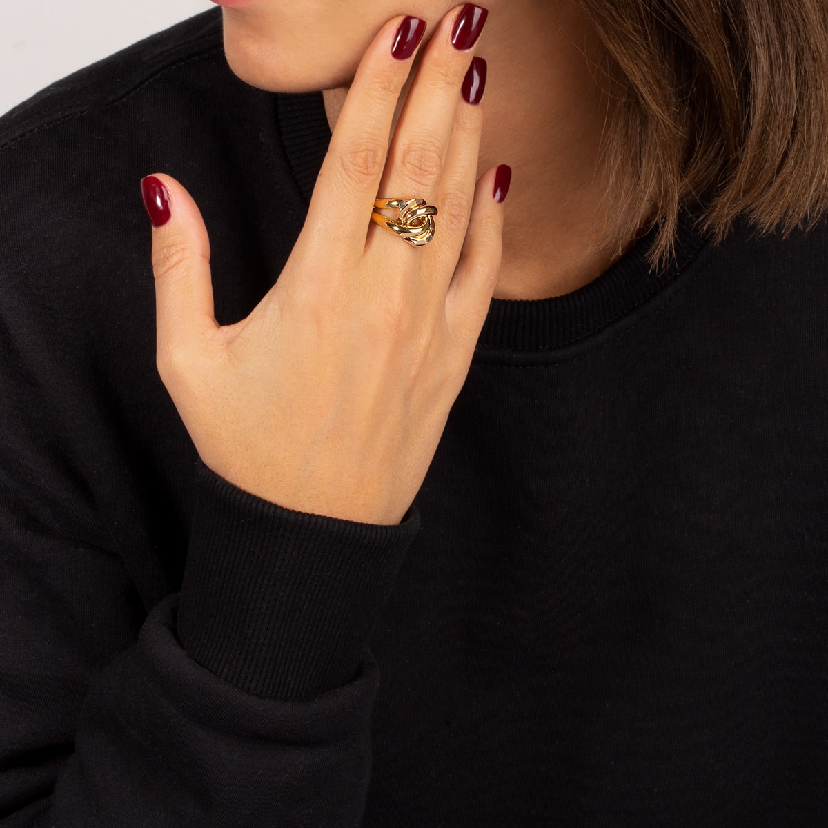 انگشتر طلا گره آویدا - تصویر 4