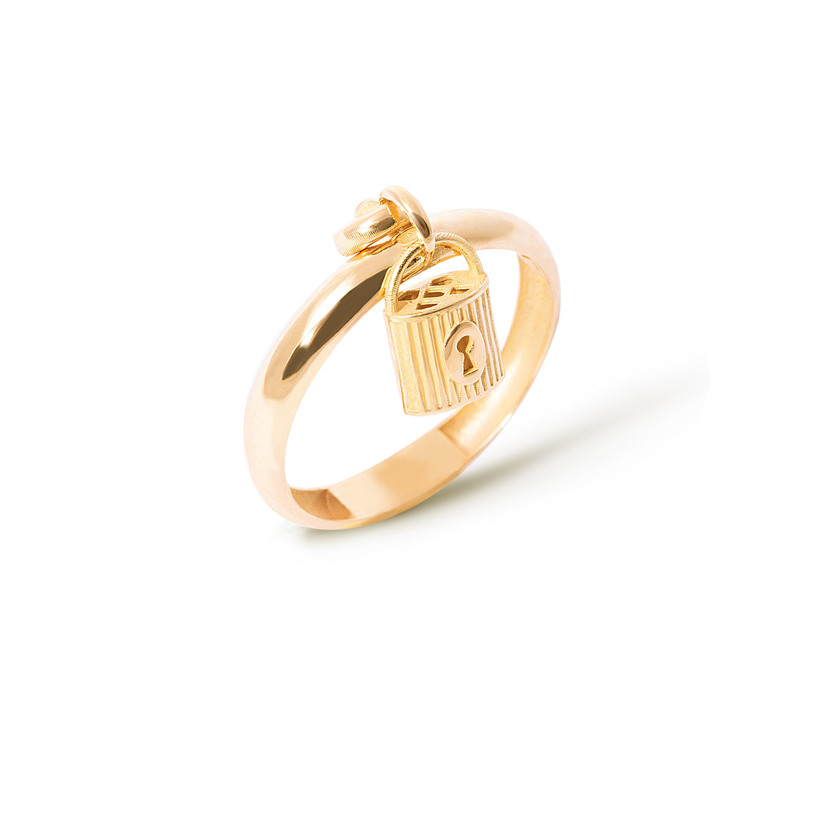 انگشتر طلا قفل و کلید - تصویر 5