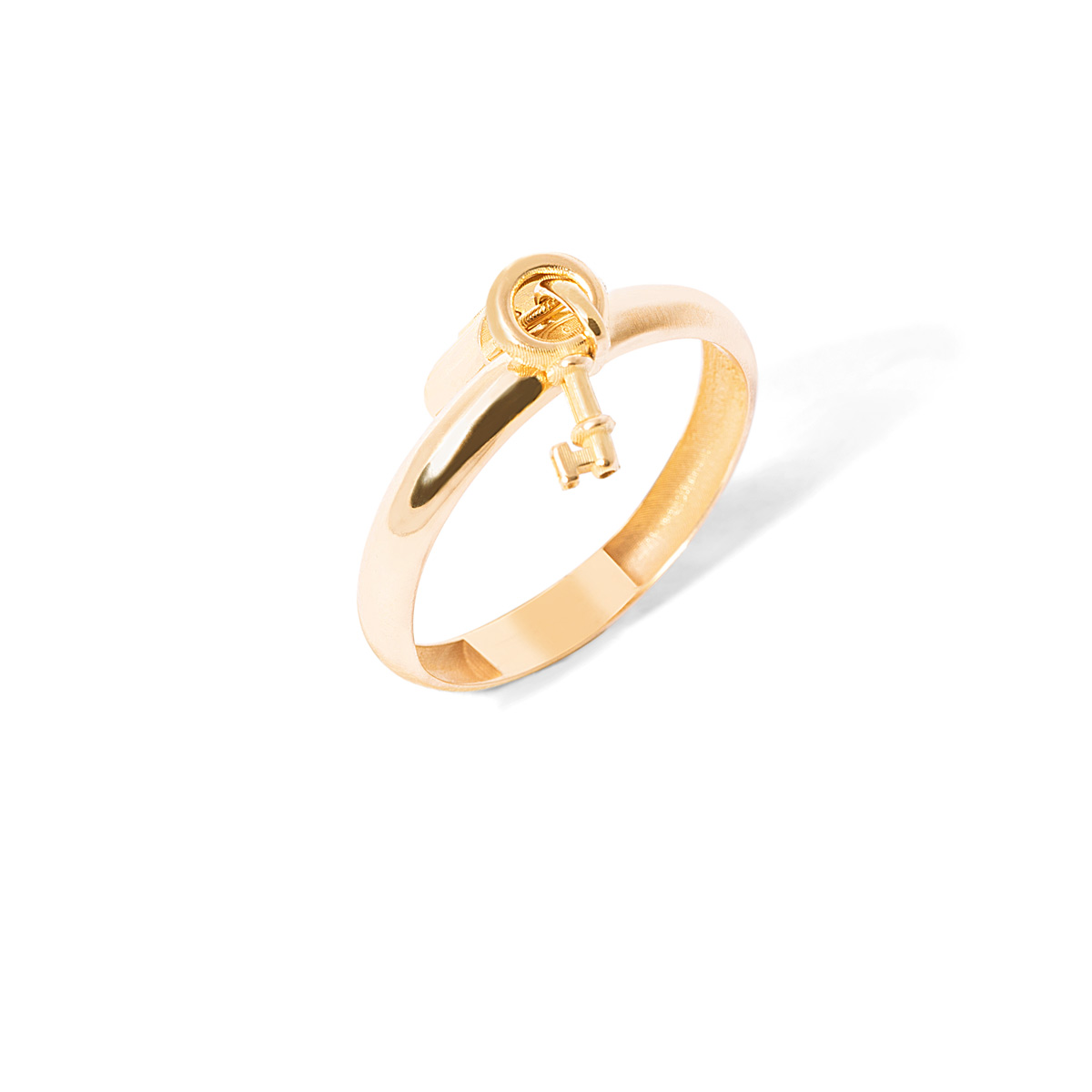 انگشتر طلا قفل و کلید - تصویر 4