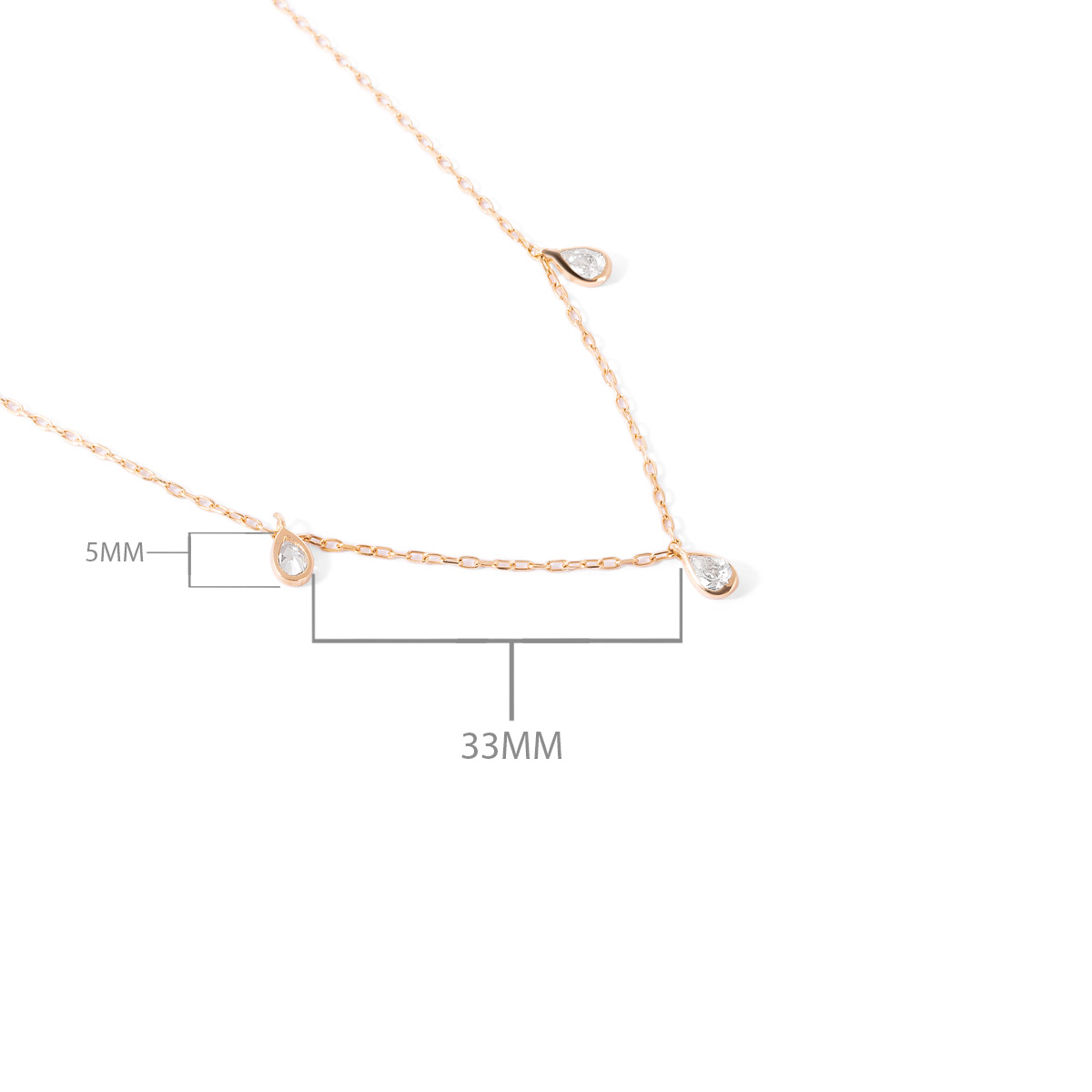 گردنبند طلا قطره ماهایا - تصویر 4