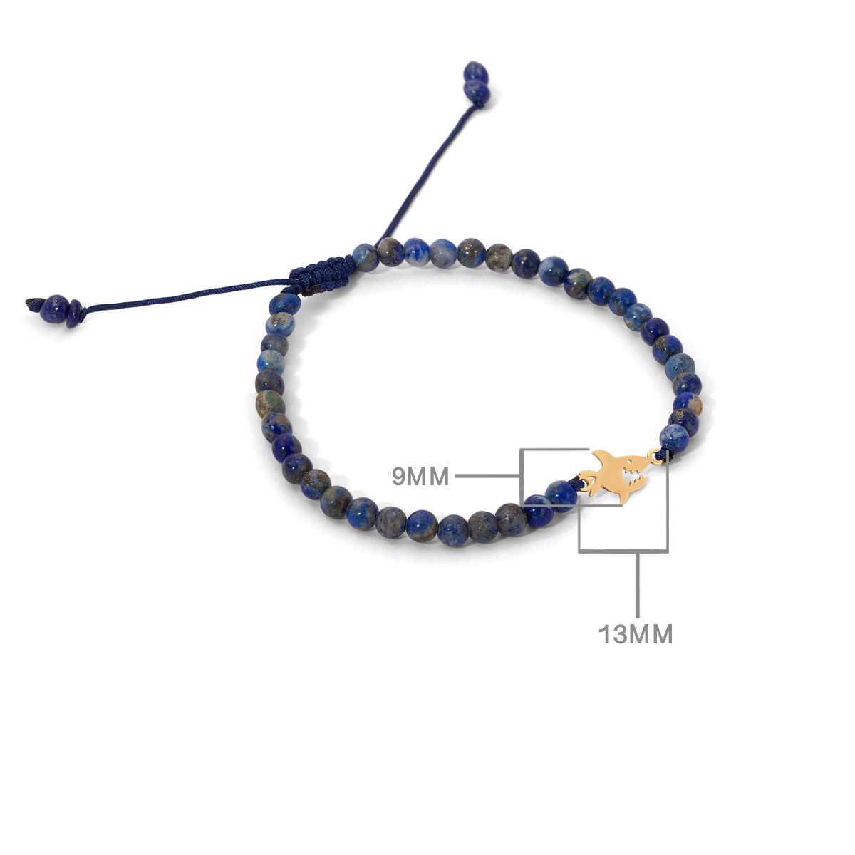 دستبند طلا سنگی کوسه - تصویر 3