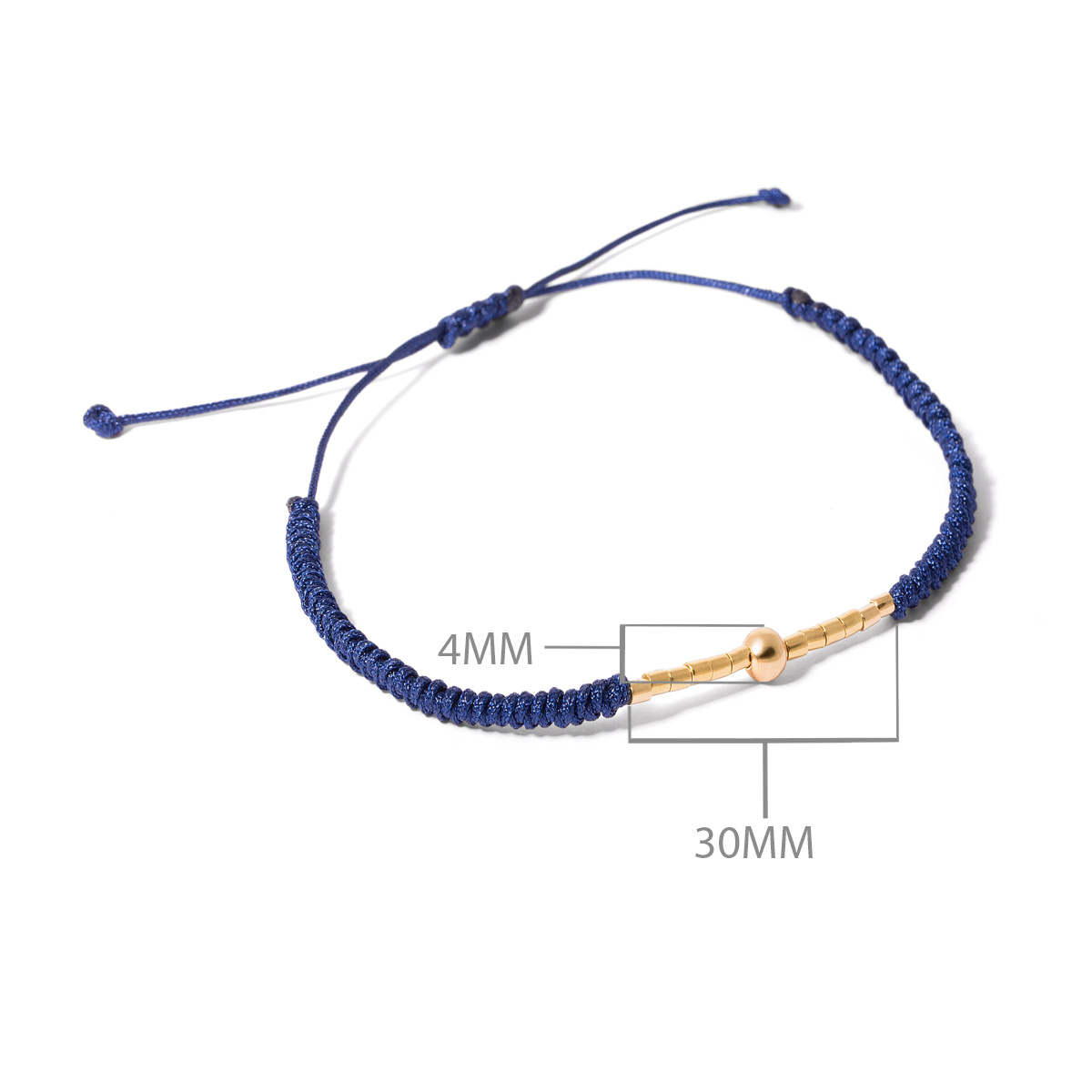 دستبند طلا بافت گوی و استوانه - تصویر 3