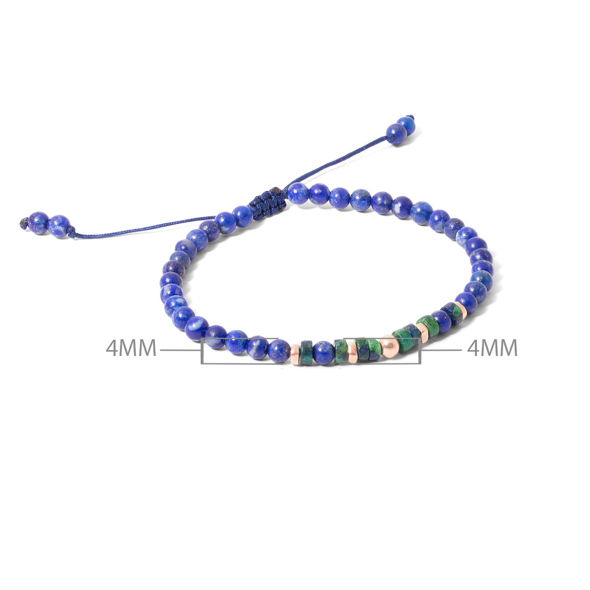 دستبند طلا سنگی گوی و مهره - تصویر 3