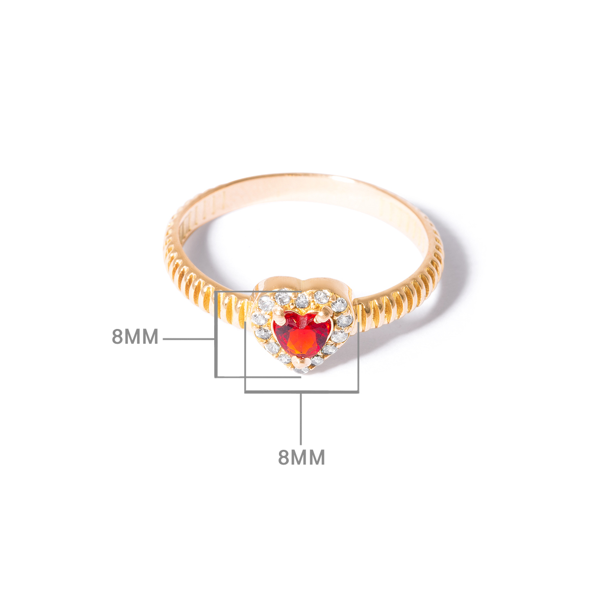 انگشتر طلا لاون قرمز - تصویر 5