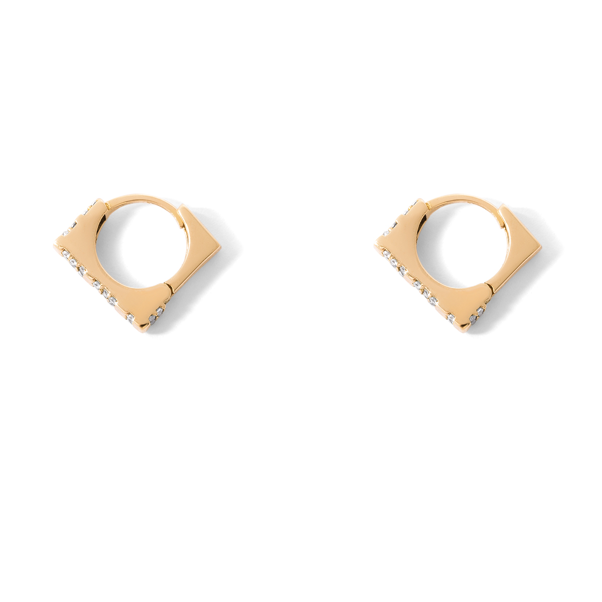 گوشواره طلا حلقه ای مربع تاتیانا - تصویر 7