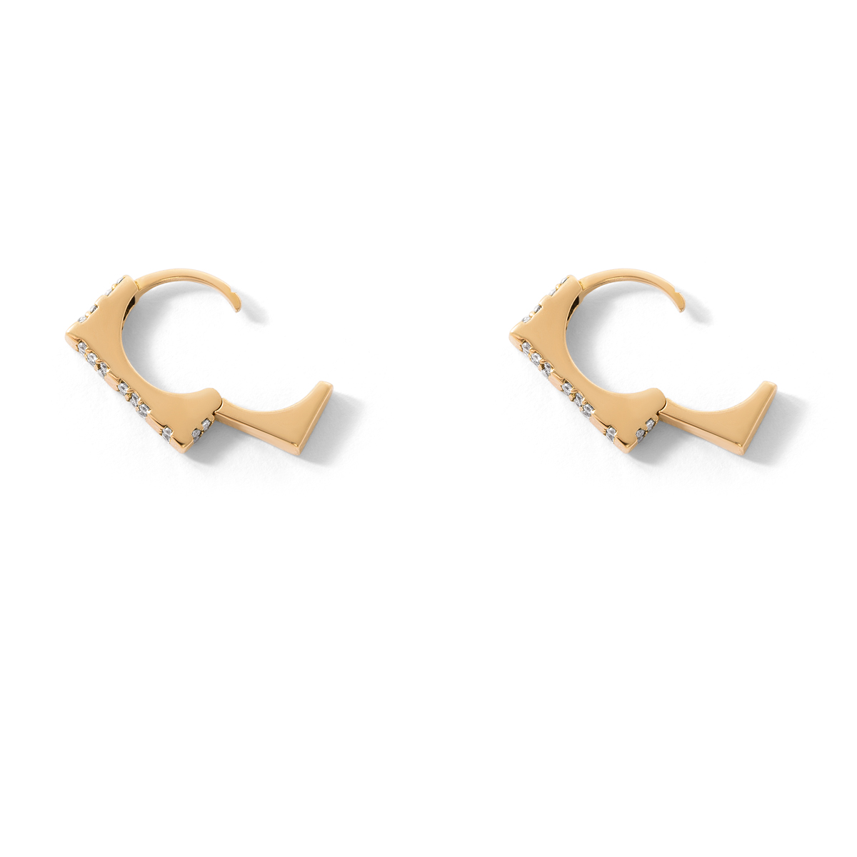 گوشواره طلا حلقه ای مربع تاتیانا - تصویر 6