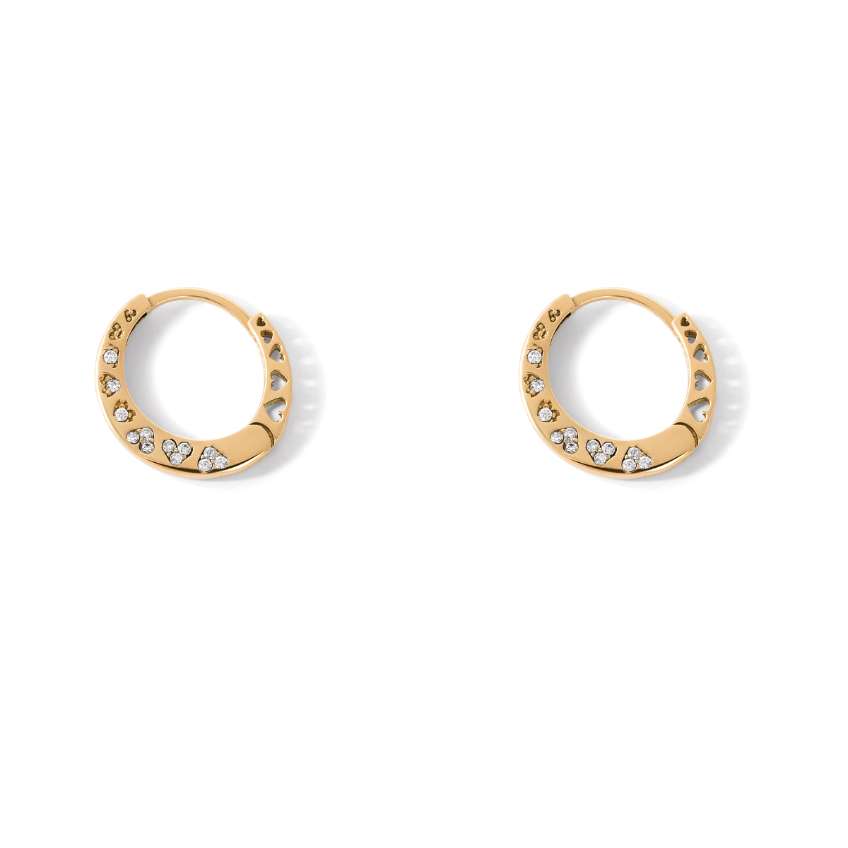 گوشواره طلا حلقه ای قلب - تصویر 5