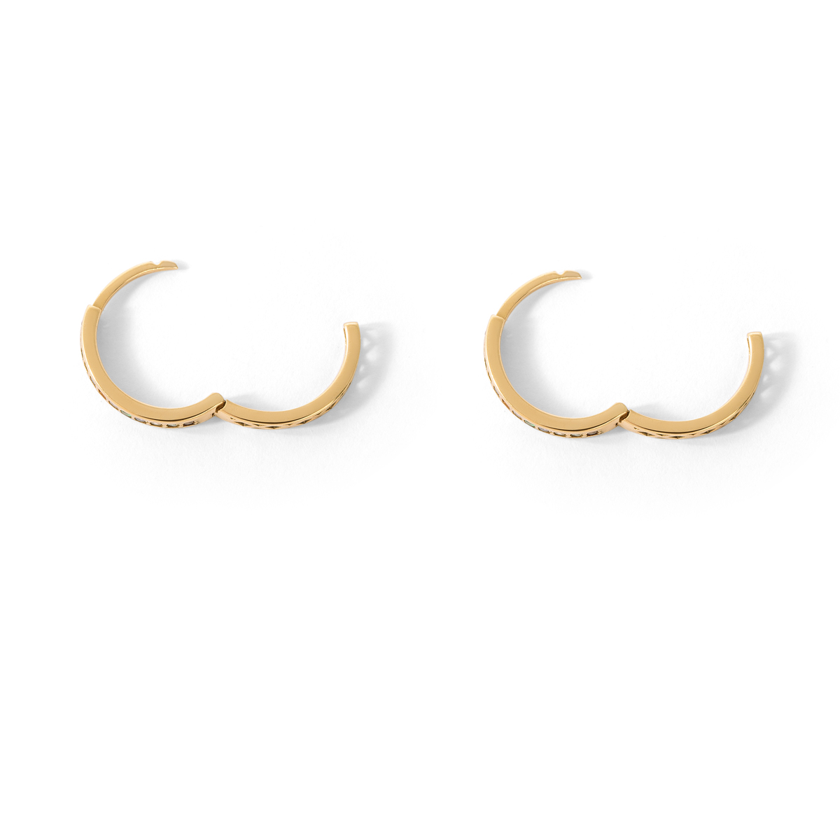 گوشواره طلا حلقه ای رنگین کمان - تصویر 5