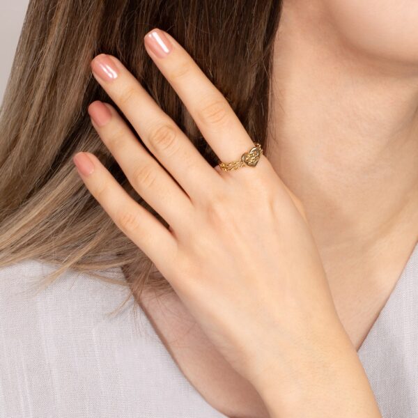 انگشتر طلا قلب دلارا - تصویر 3