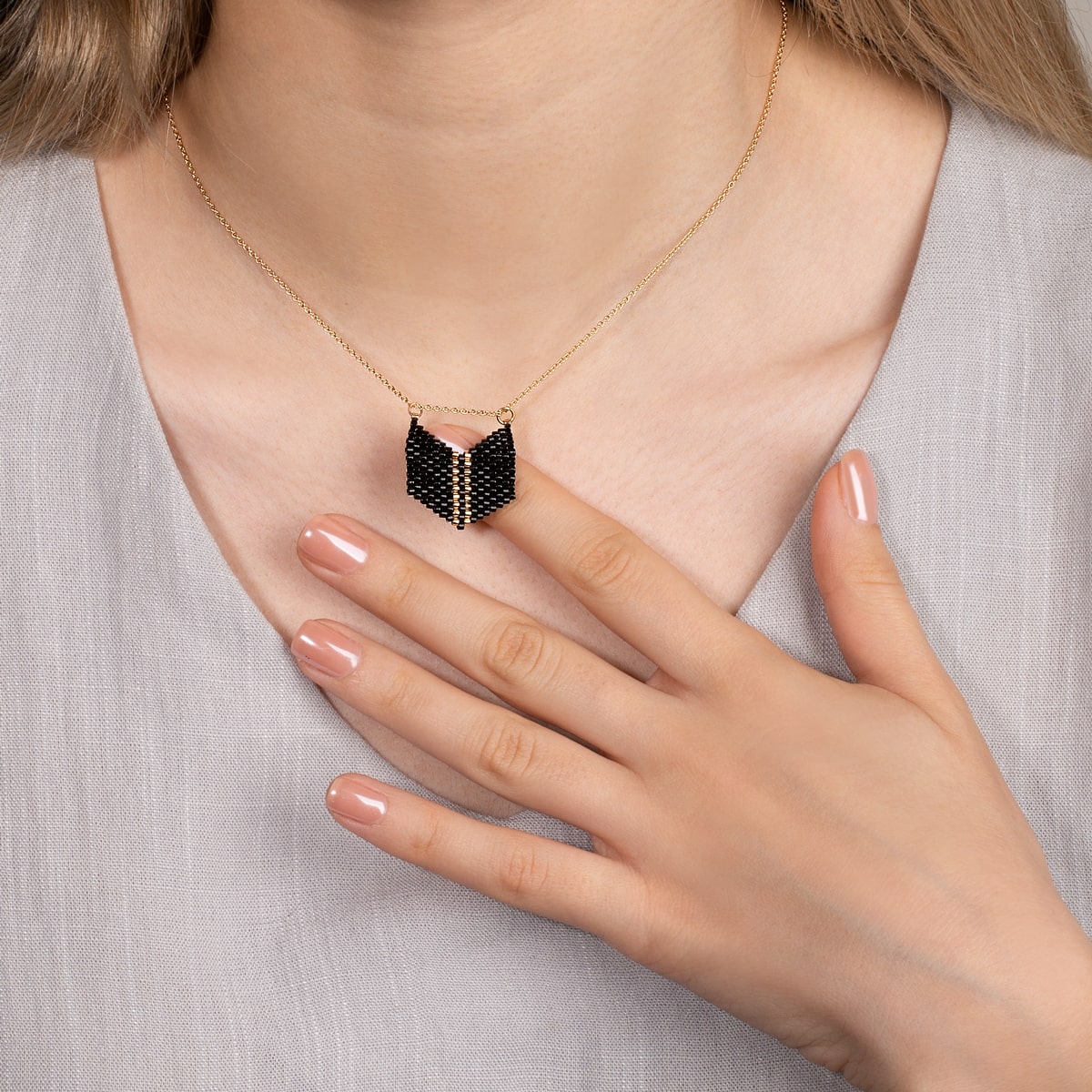 گردنبند طلا فلش منجوقی - تصویر 3