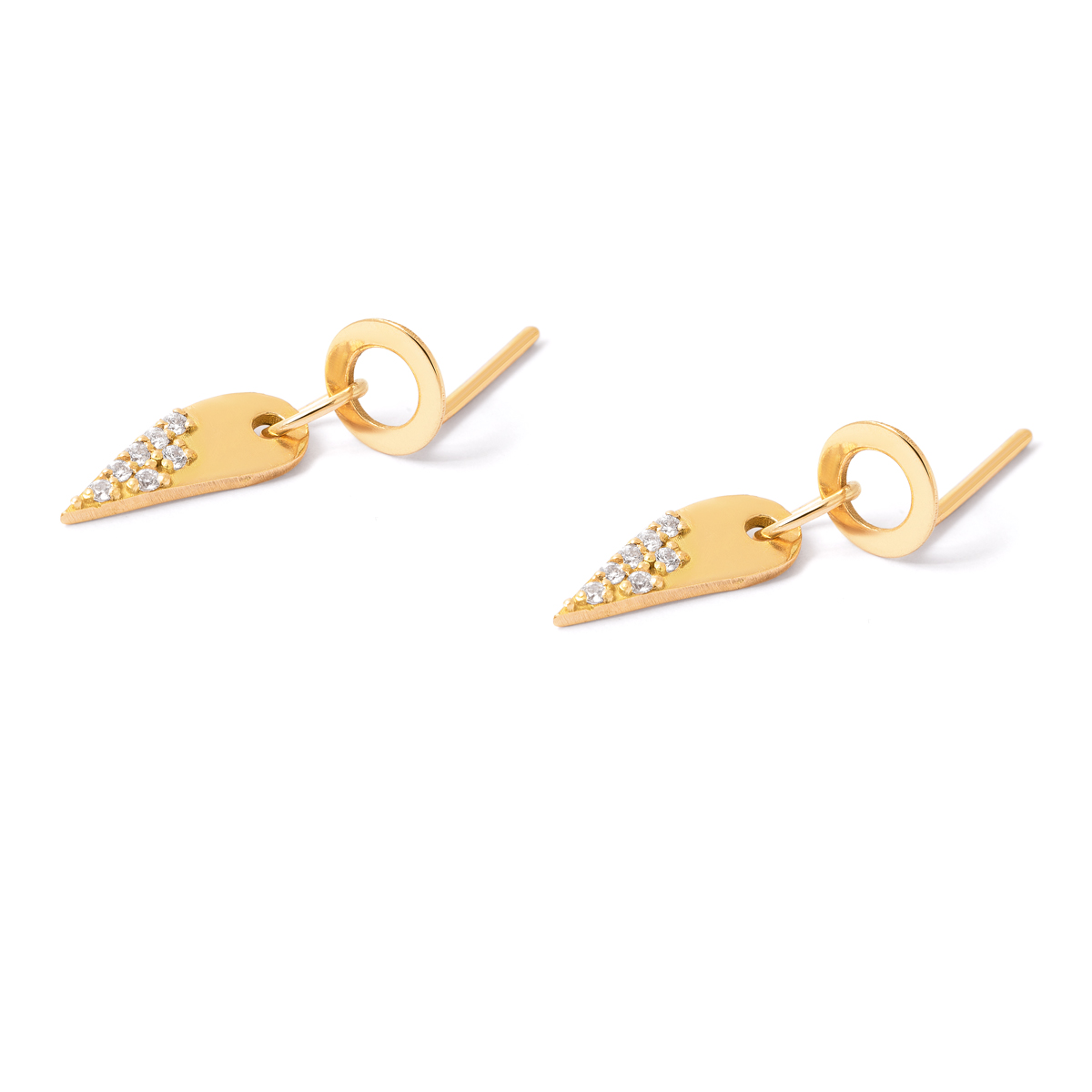 Angel wings gold earrings g