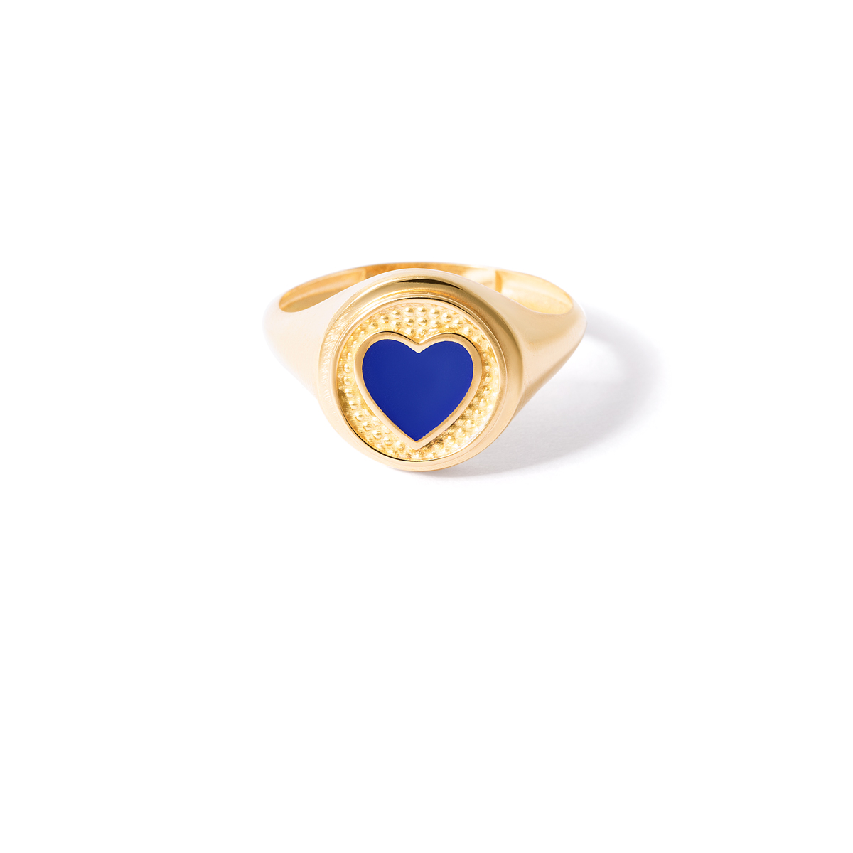 Caroline enamel heart gold ring g Caroline enamel heart gold ring g