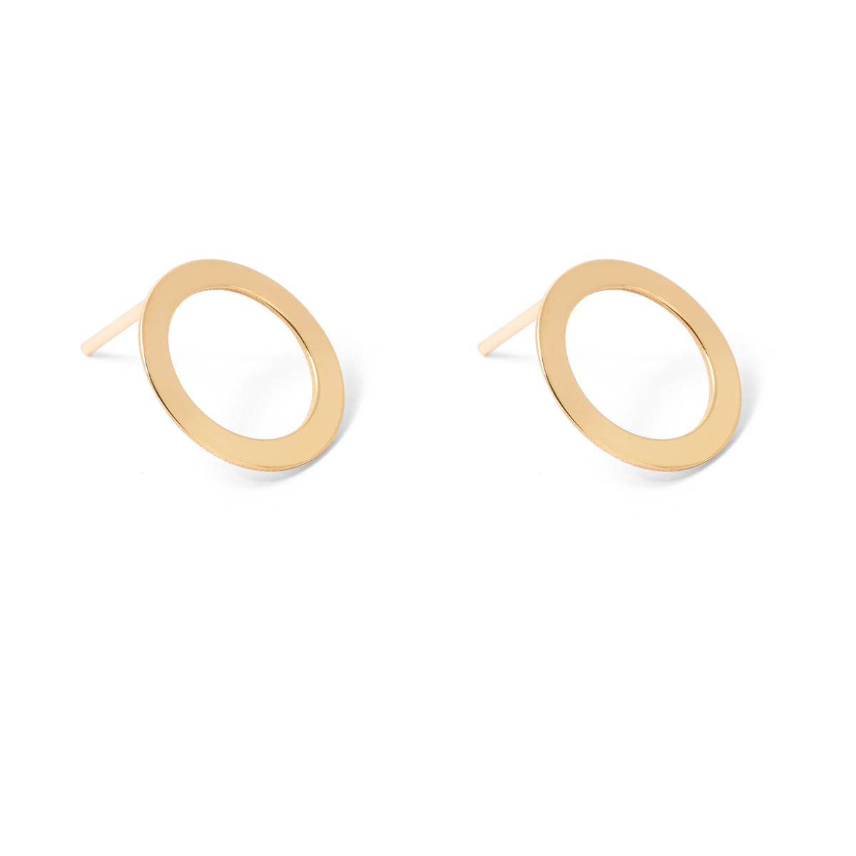 Empty circle gold earrings G