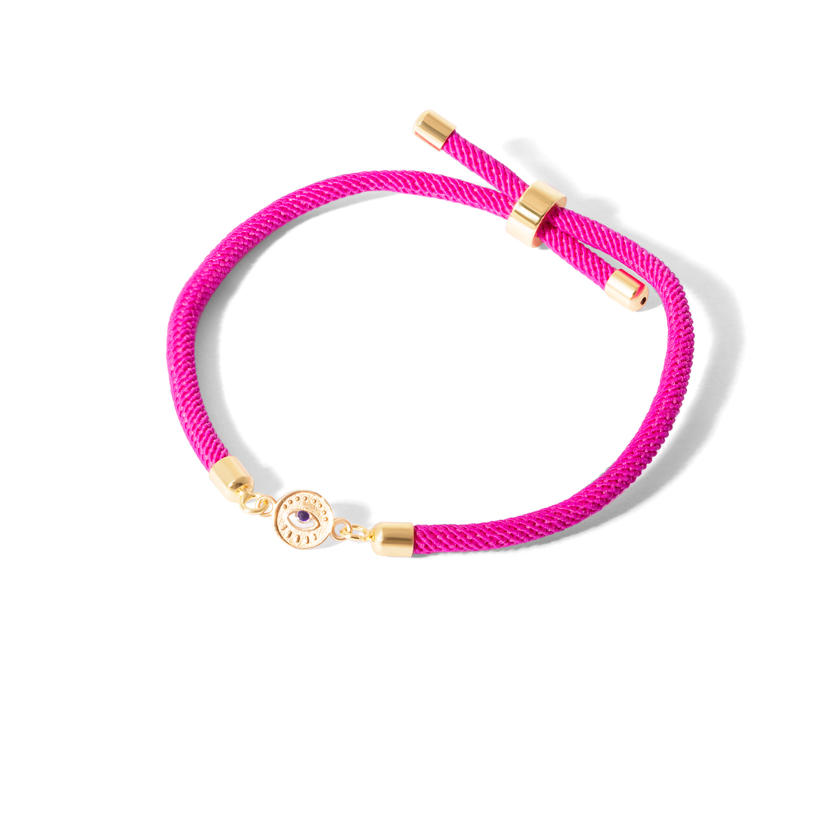 Gold bracelet with eye enamel texture g