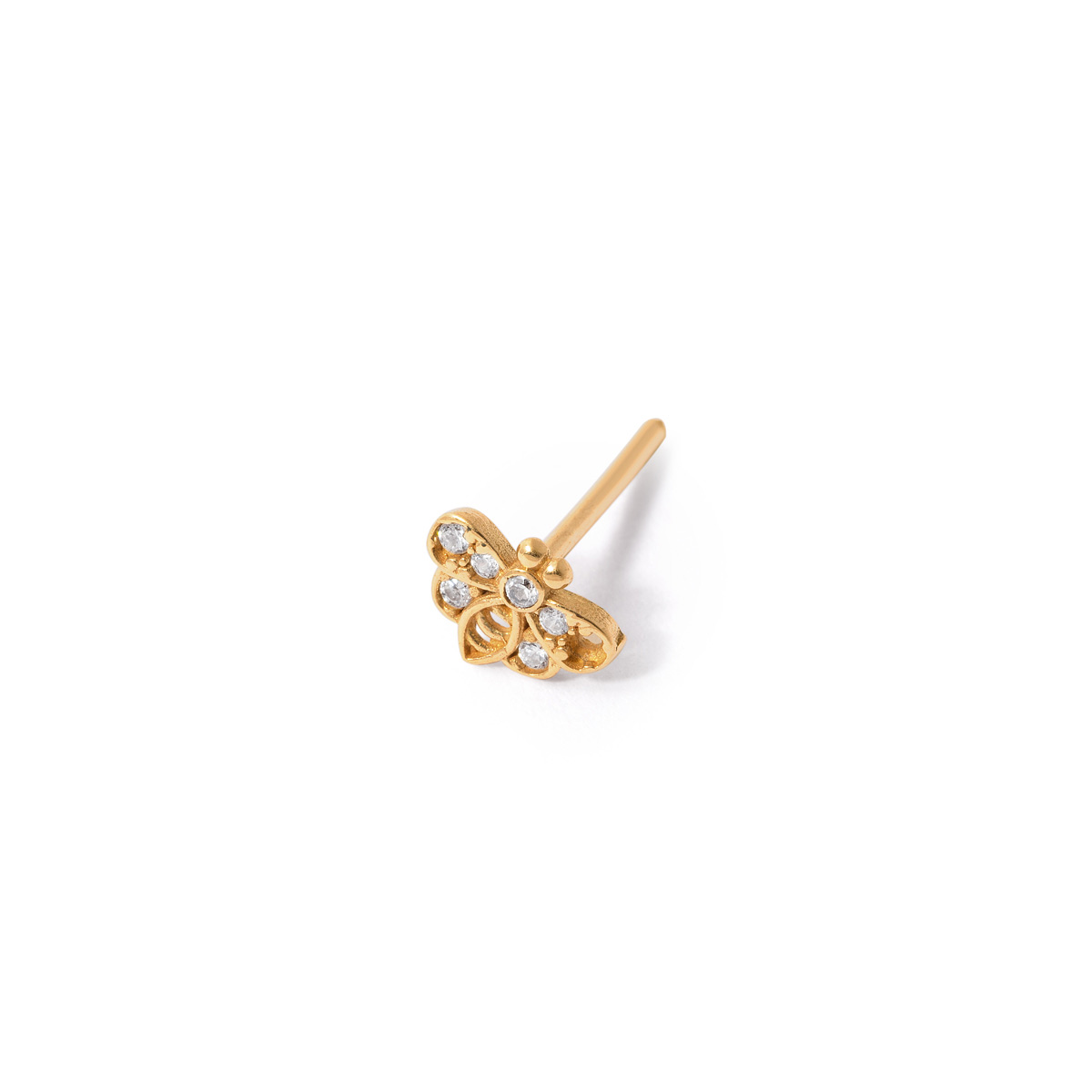 Gold single bee earring g Gold single bee earring g