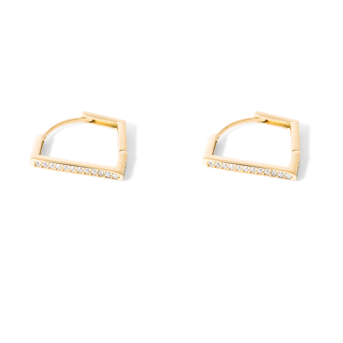 Kite hoop gold earrings g