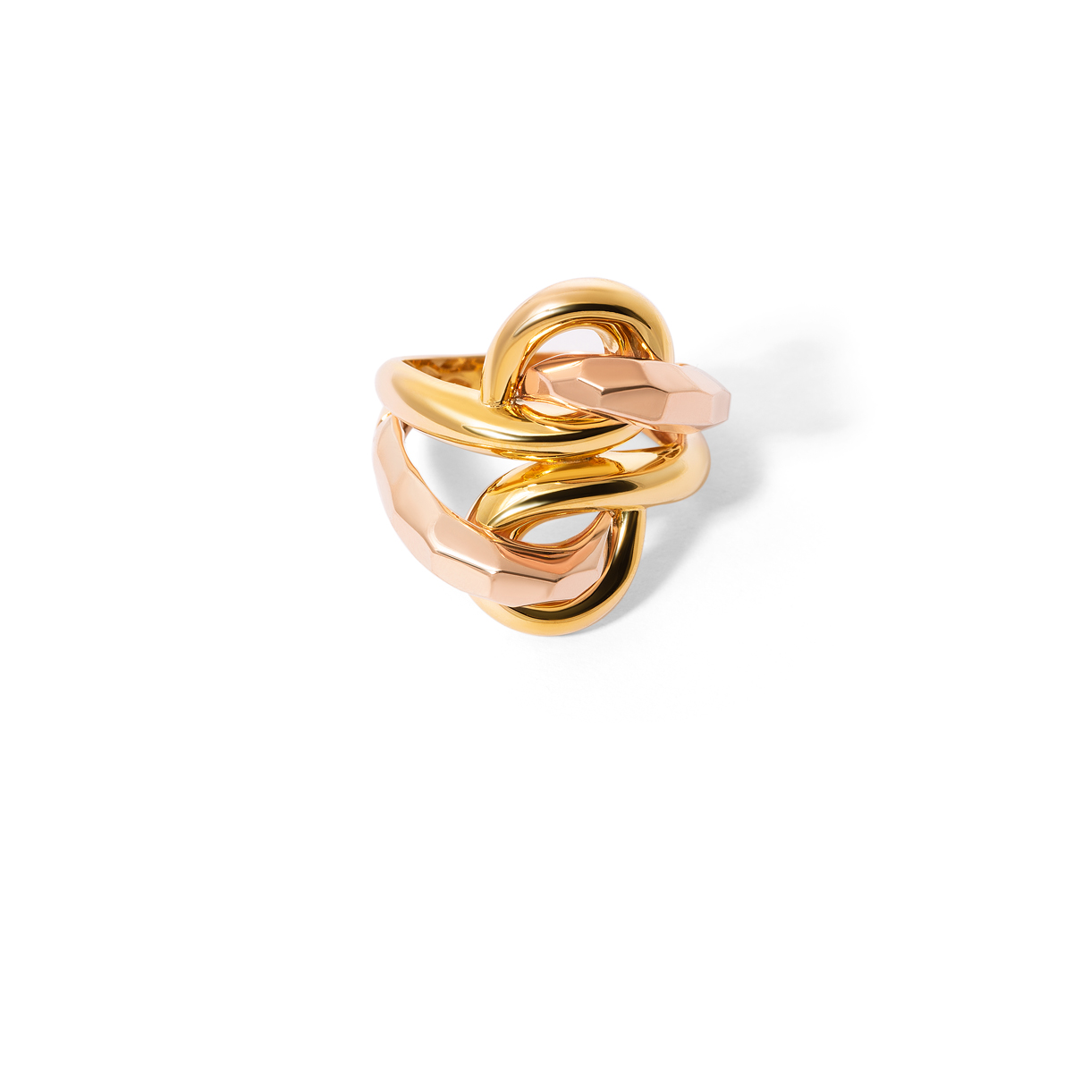 Knotted gold ring g انگشتر طلا گره کارن