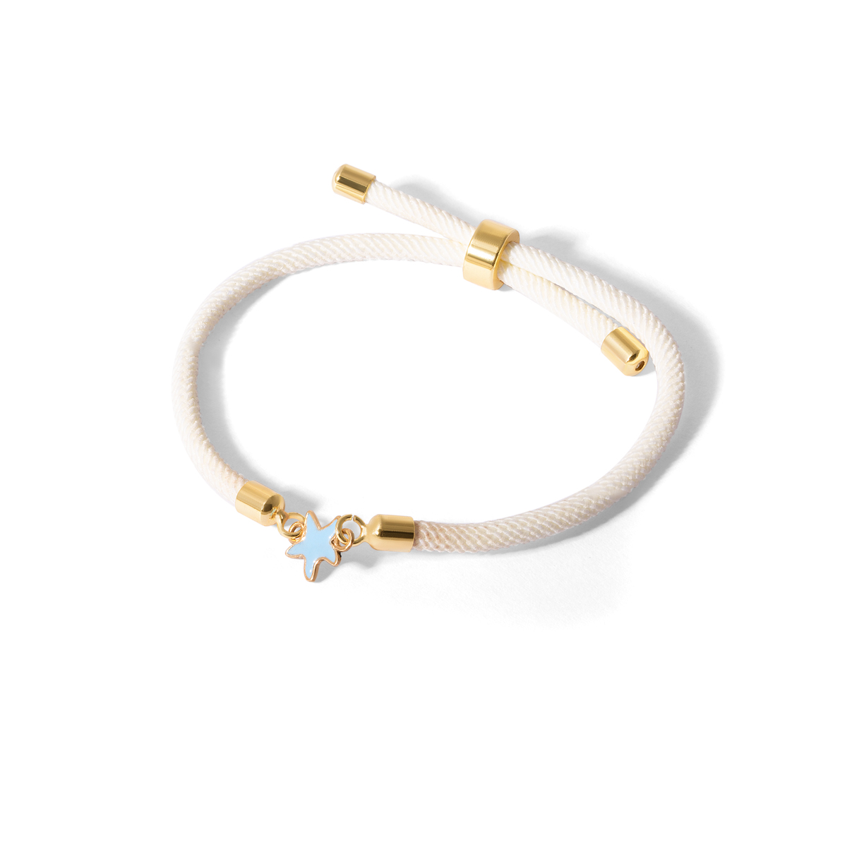 دستبند طلا بافت مینا کاری ستاره