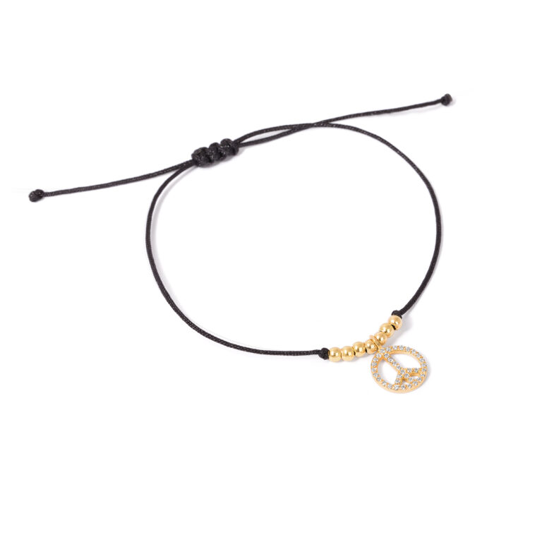Gold bracelet woven peace ball g