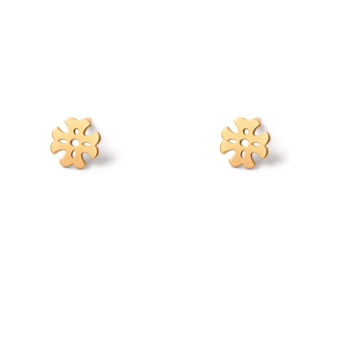 Clover flower gold earrings g