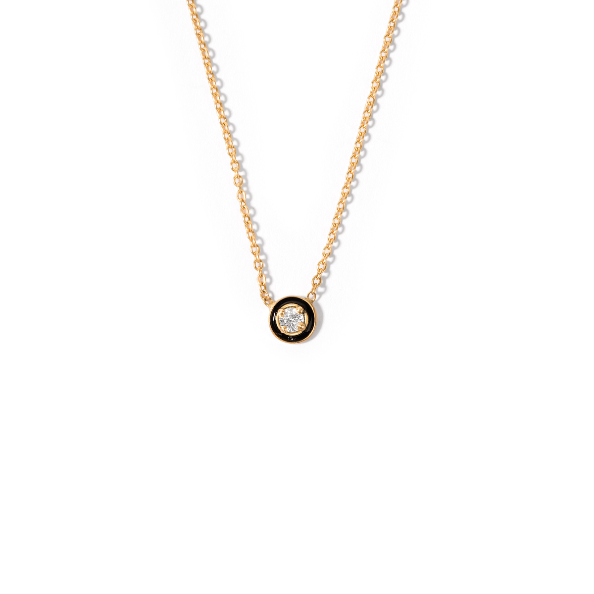 گردنبند طلا مینا کاری تک لونا - تصویر 4