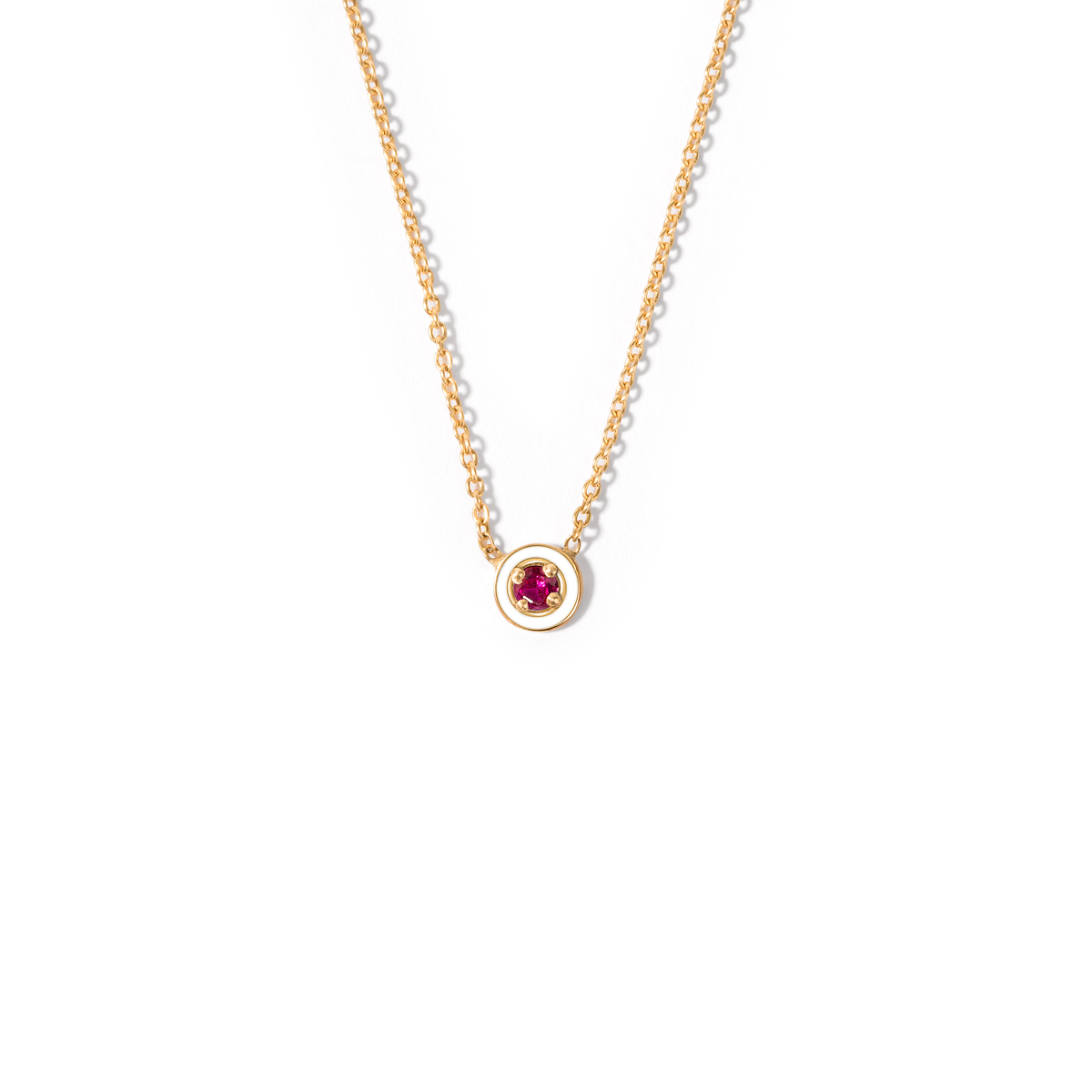 گردنبند طلا مینا کاری تک لونا - تصویر 5