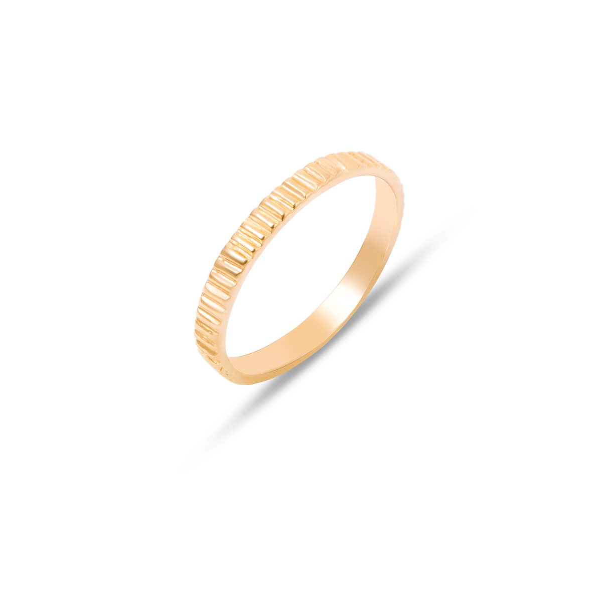 انگشتر طلا شیار دار - تصویر 4