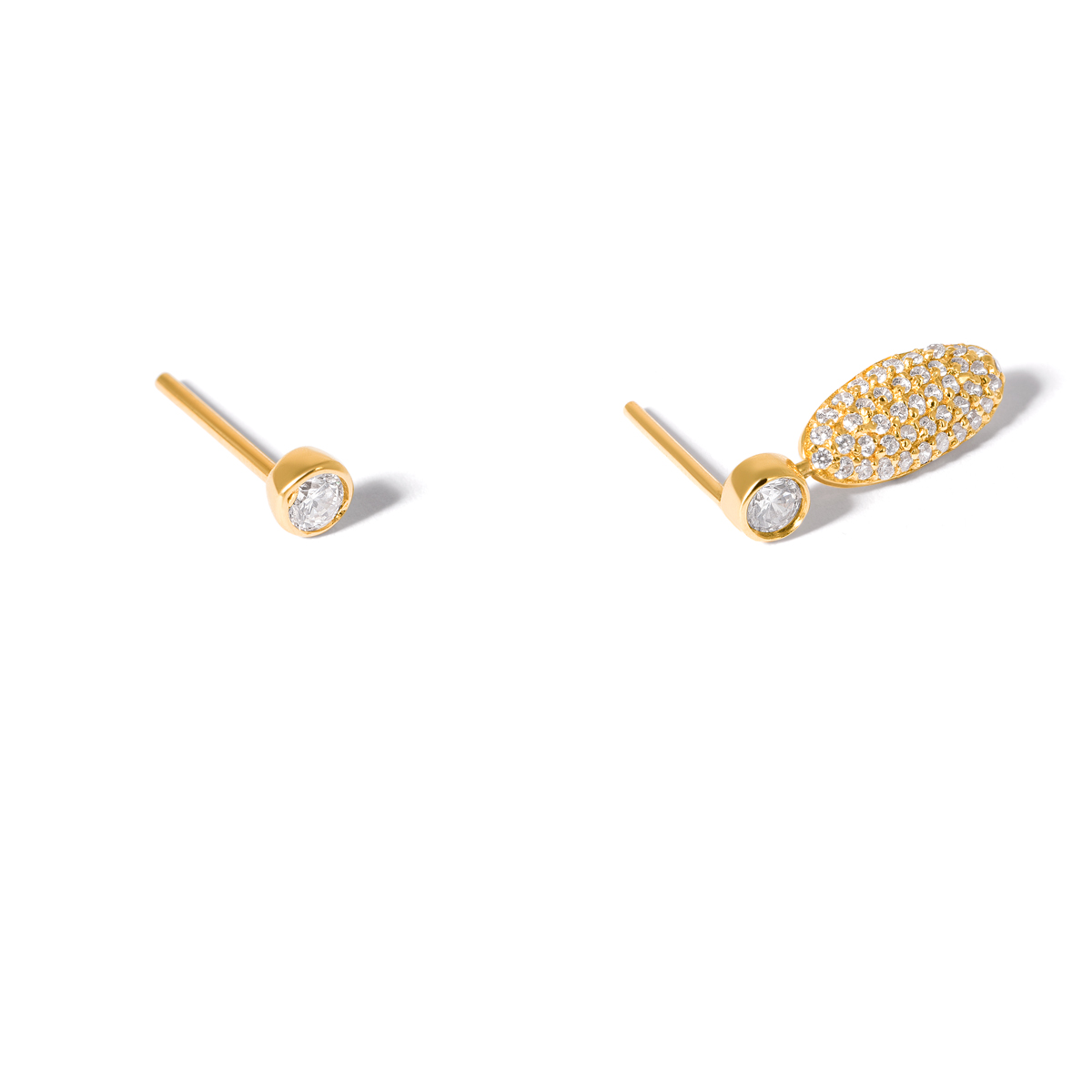 Frenia oval gold earrings g