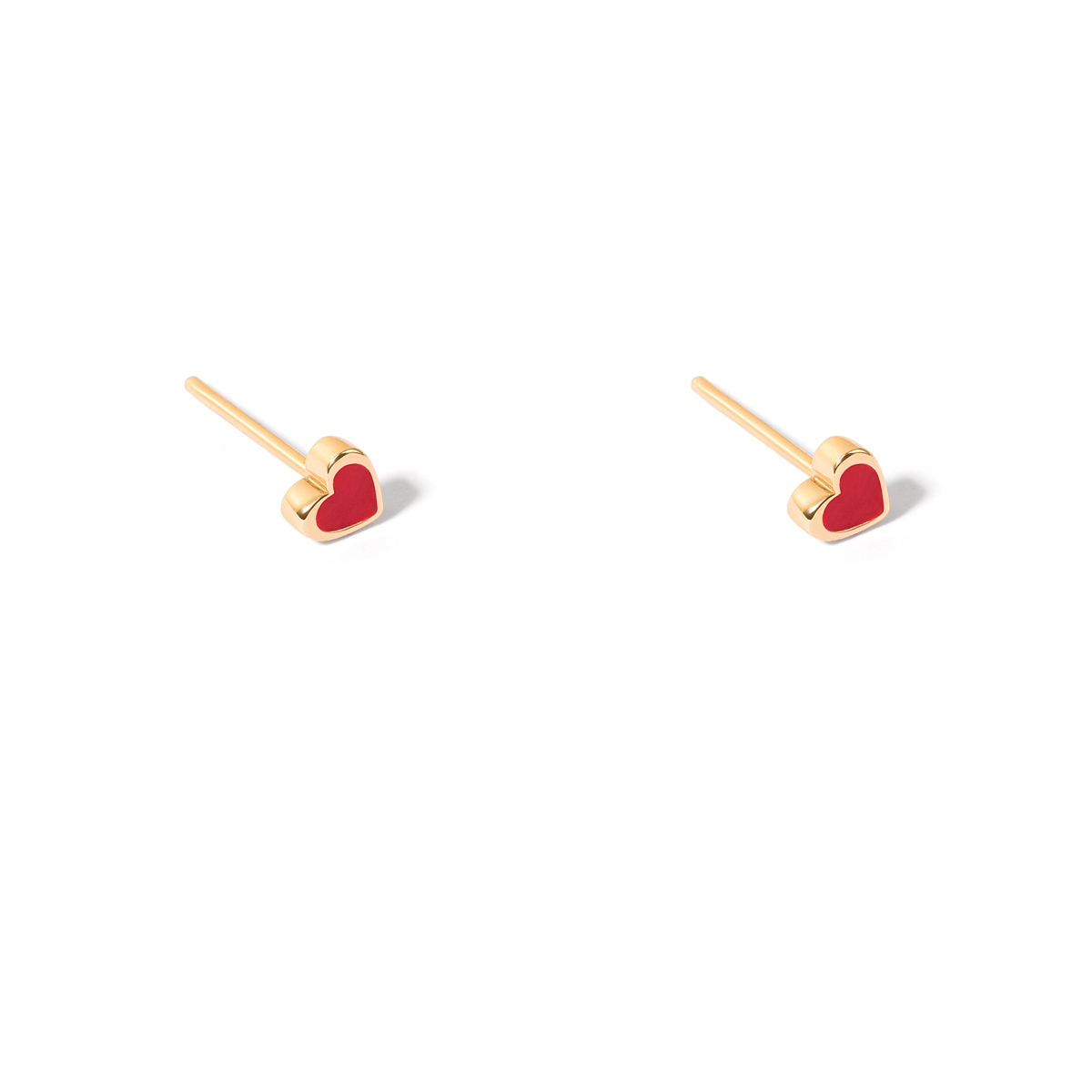 Red Delvin gold earrings g Red Delvin gold earrings g