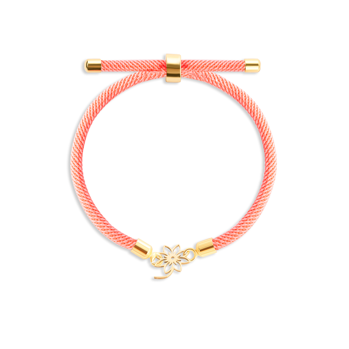 دستبند طلا بافت گل مارانتا - تصویر 3