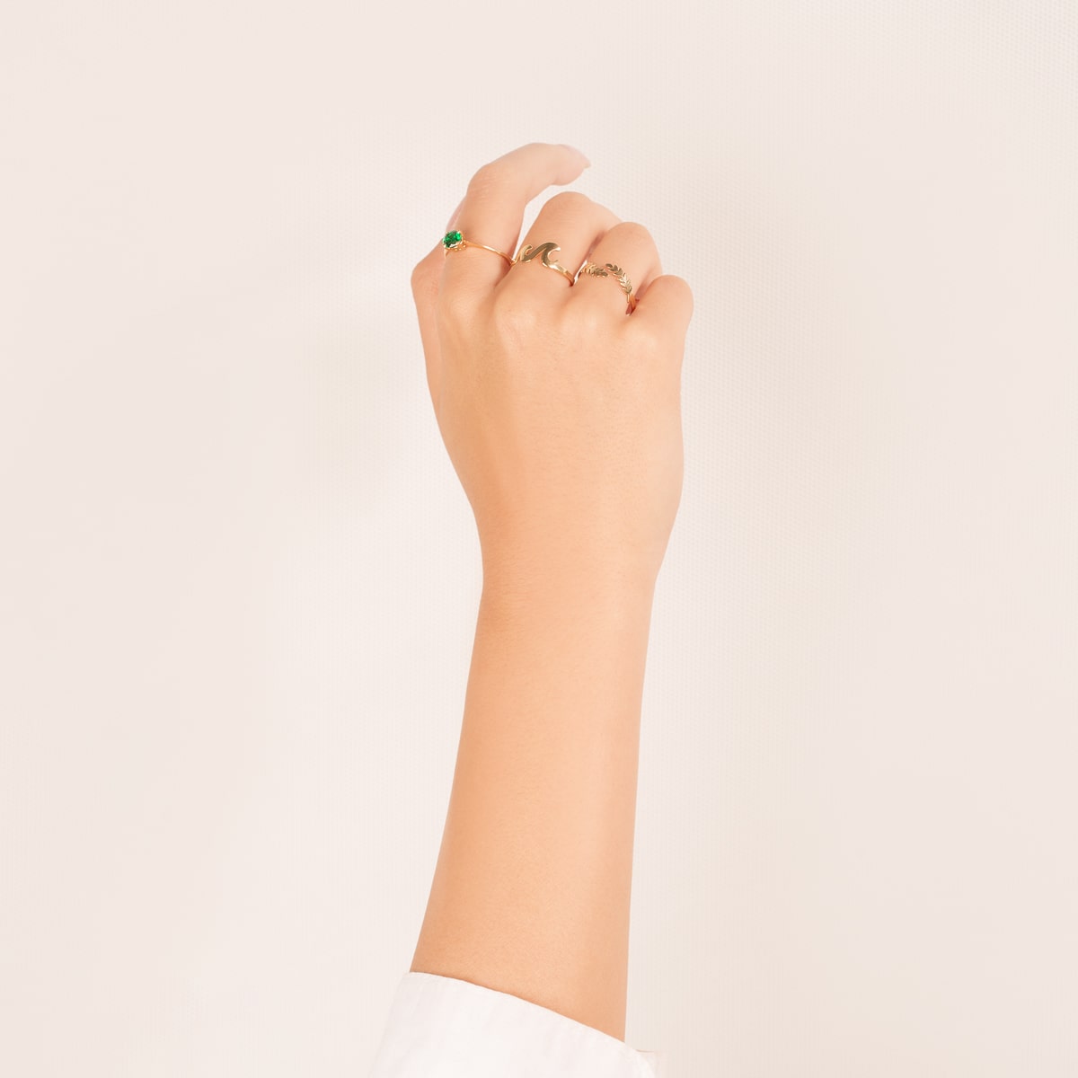 انگشتر طلا برگ زیتون - تصویر 3