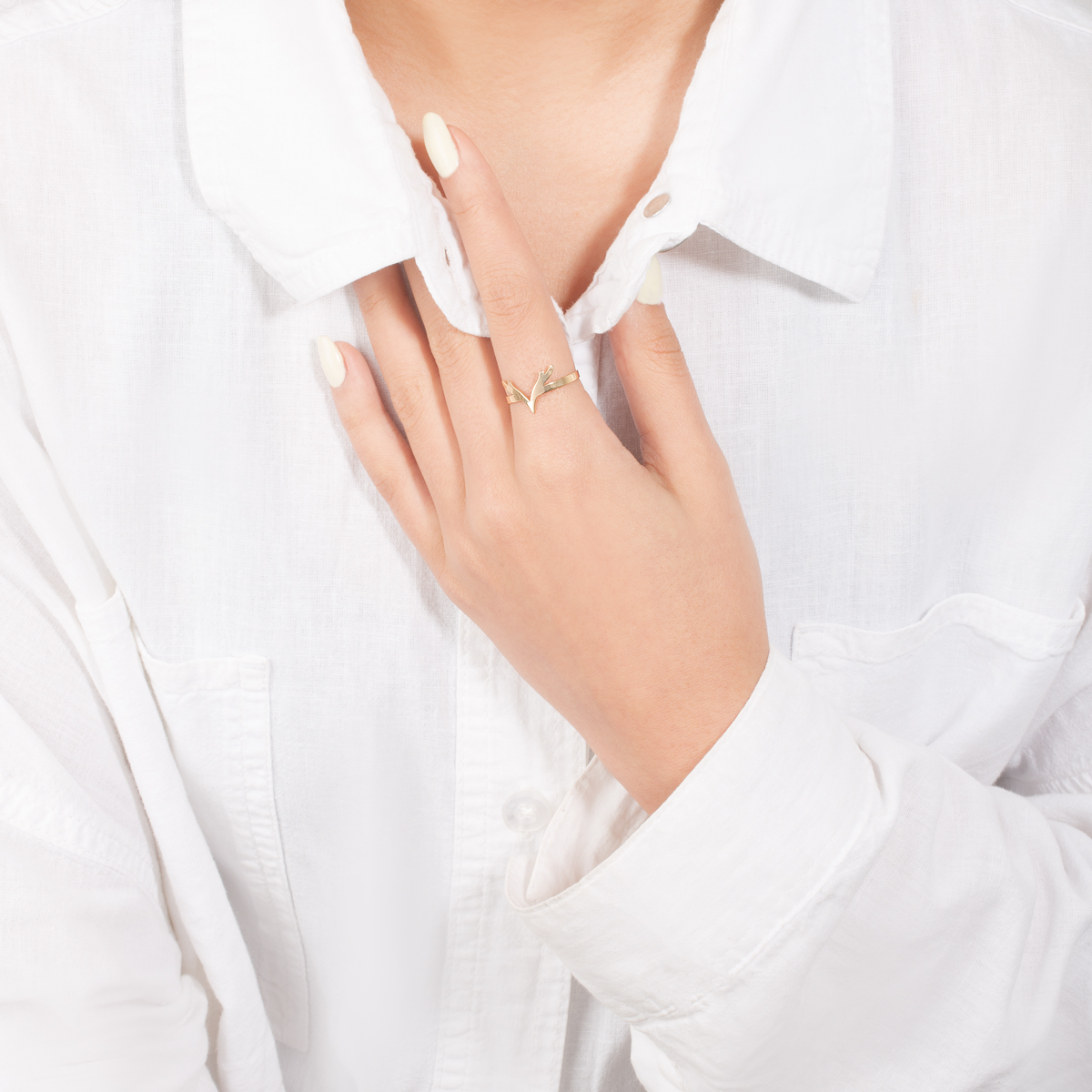 انگشتر طلا شاخ گوزن - تصویر 3