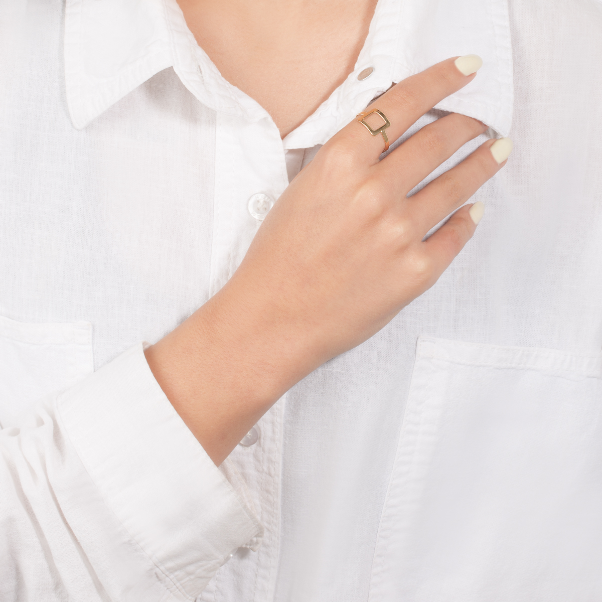 انگشتر طلا مربع - تصویر 3